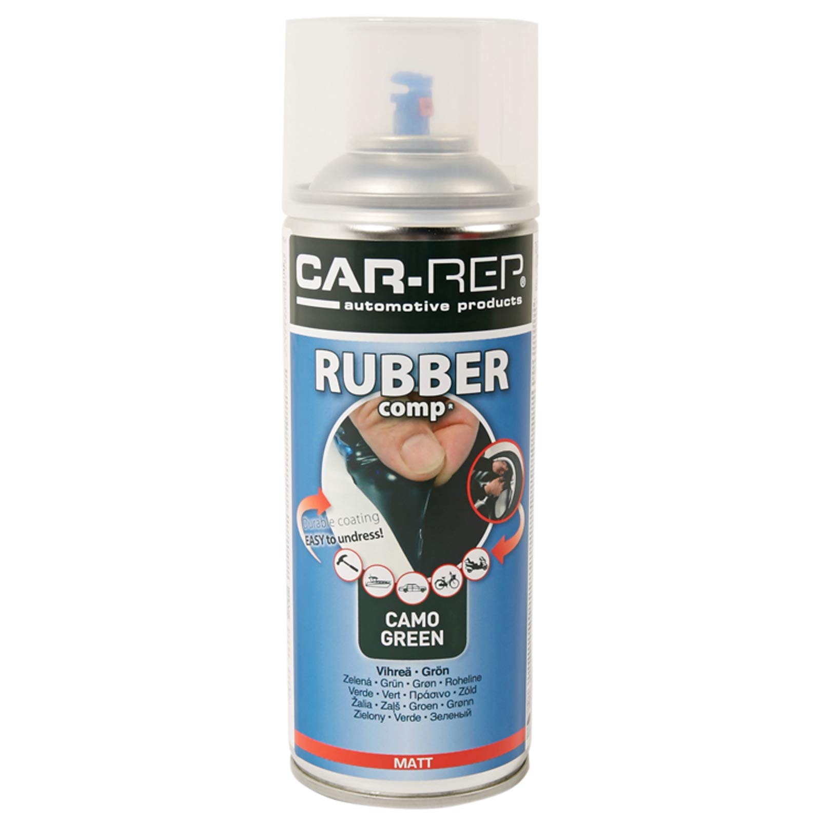 Car-RepRubbercomp Rubber Coating - Camo Green, 400 ml