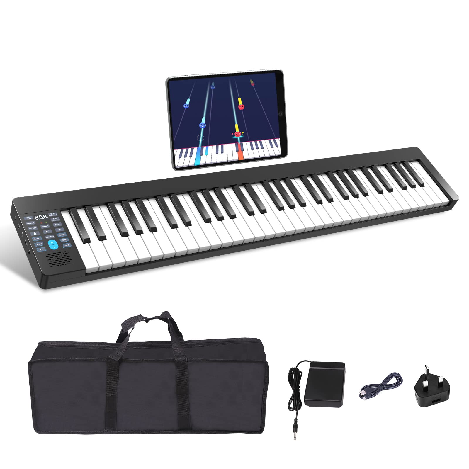 61 Key Piano Keyboard, Portable Keyboard Piano for Beginner Kids