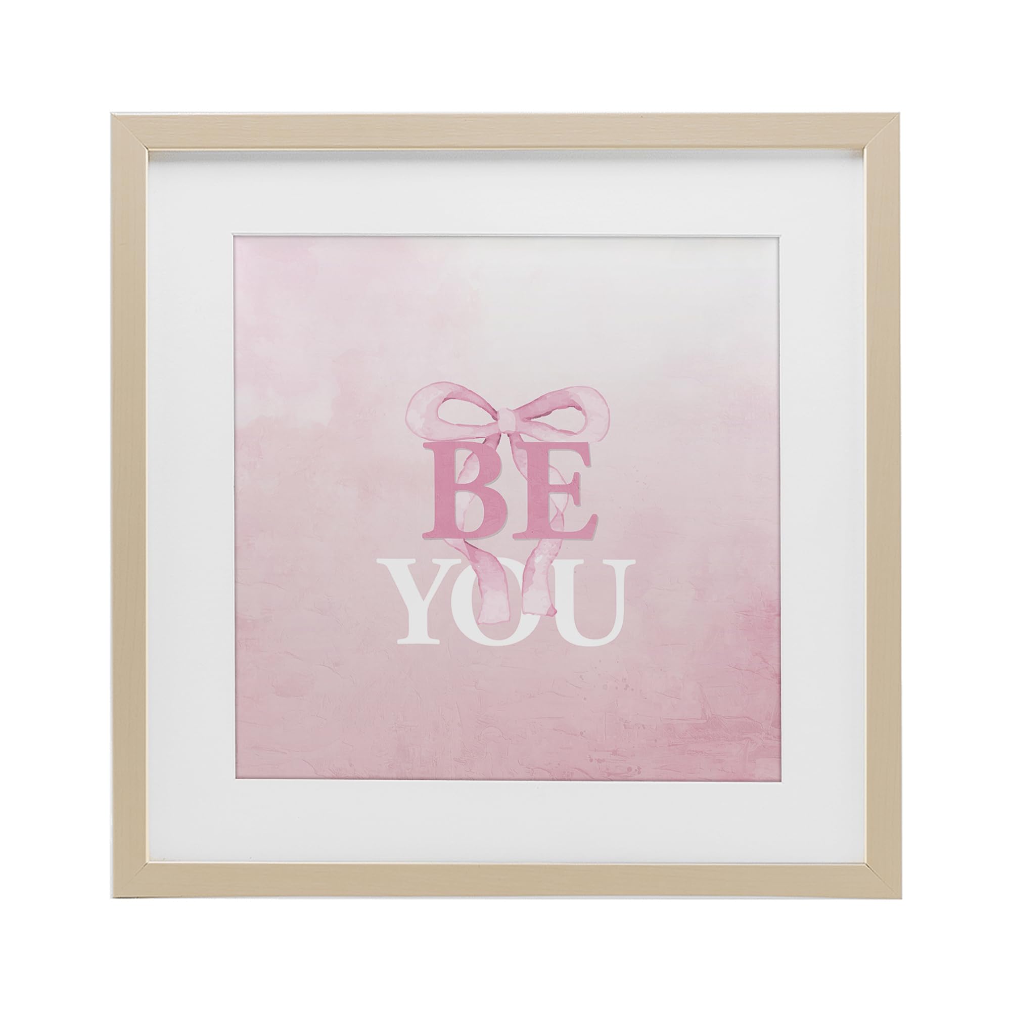 Impression encadrée féminine Stupell Industries Be You Pastel 33x33 cm par Kim Allen