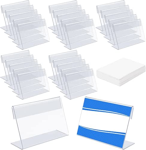 36 Mini Acrylic Sign Holder Name Card Price Tag Label