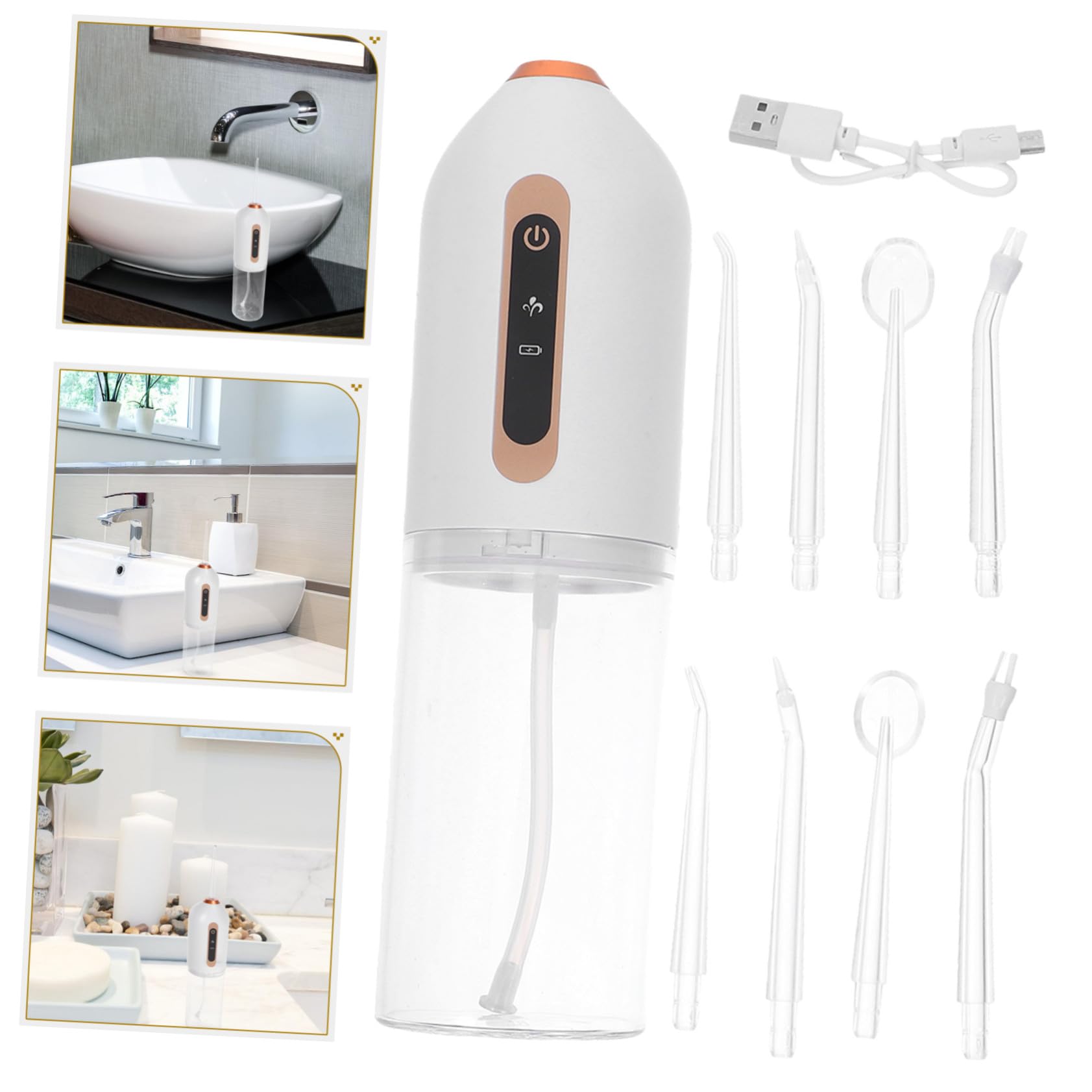 Homoyoyo Idròpulsore Elettrico Portatile Irrigatore Orale senza Fili Idropulsore Dentale Ricaricabile Idropulsore per Igiene Orale Casa Viaggio