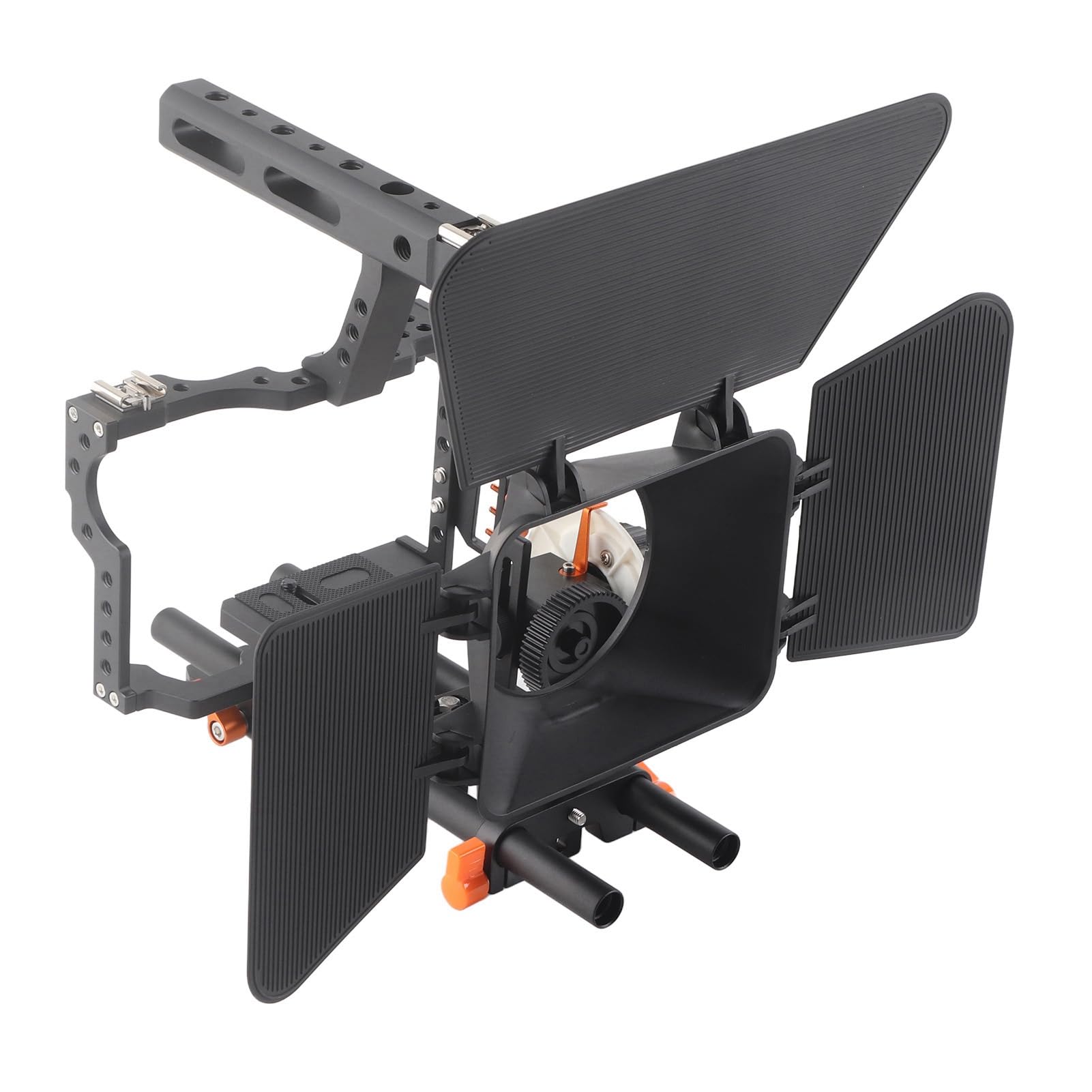 C500‑1 Set Gabbia per Fotocamera con Matte Box per Riprese Video Professionali per GH4 A7S A7R, Alluminio Leggero, 1 unità