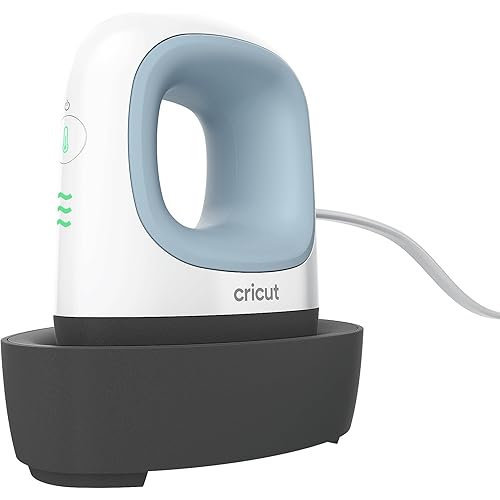 Cricut EasyPress Mini Heat Press - for Pressing Small Objects Like Shoes, Stuffed Animals, Hats & More - 3 Heat Settings & Precision Tip - Ceramic-Coated Heat Plate - Compact & Lightweight - Zen Blue