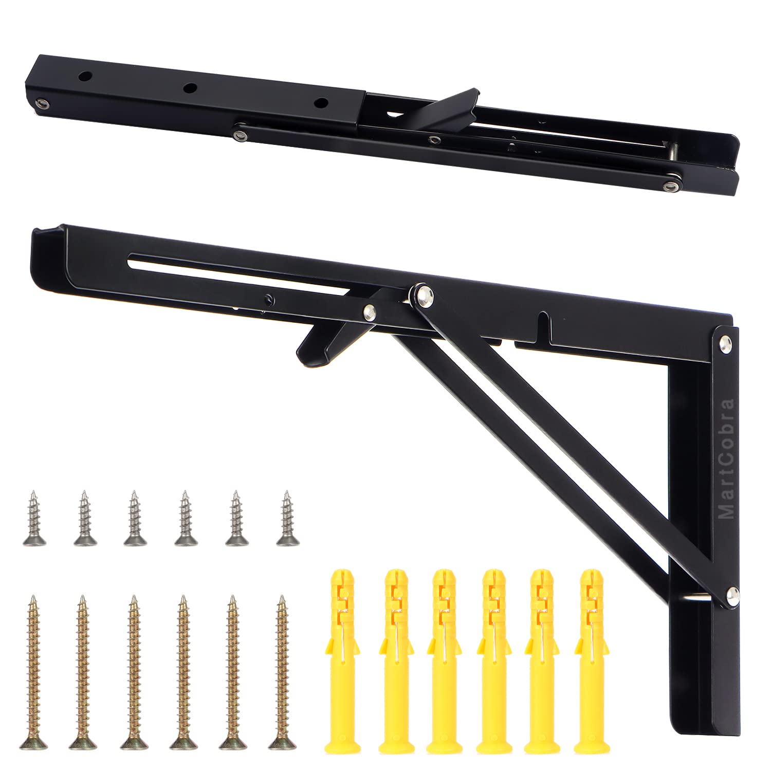 Buy Folding Shelf Brackets Heavy Duty Floating Shelves Hardware x2