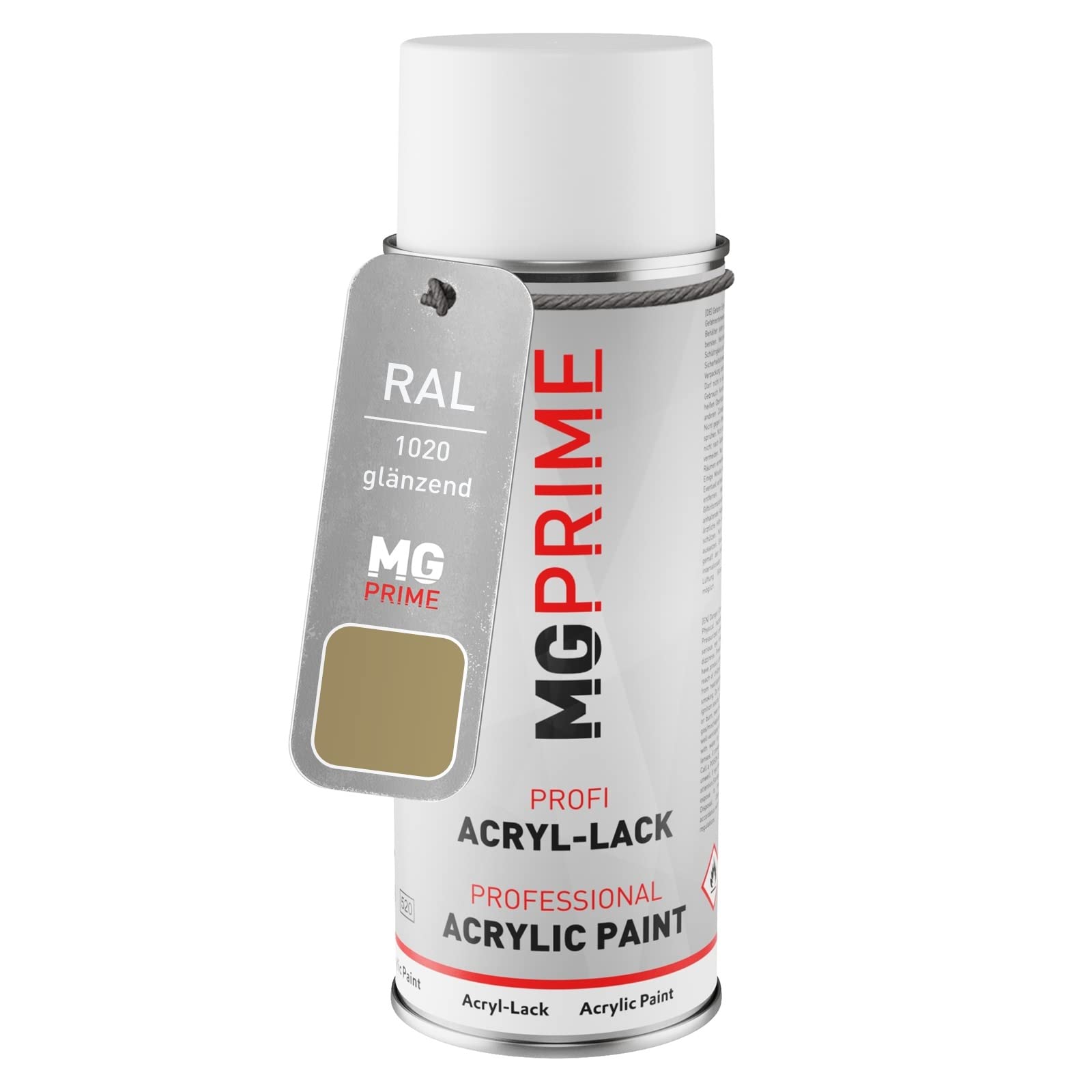 Mg Prime Olive Yellow Ral 1020 /Olivgelb Spray Can 400 Ml Glossy Quick-Drying