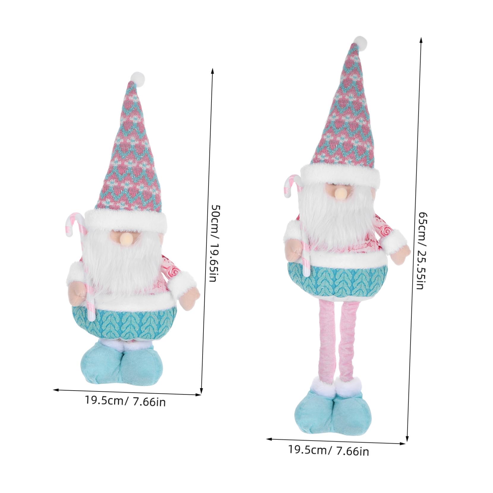 Alipis Statuetta Di Babbo Natale Con Gambe Telescopiche Decorazione Natalizia Da Tavolo Figura Artigianale Per Feste Di Natale Per Ornamenti Di Vacanze