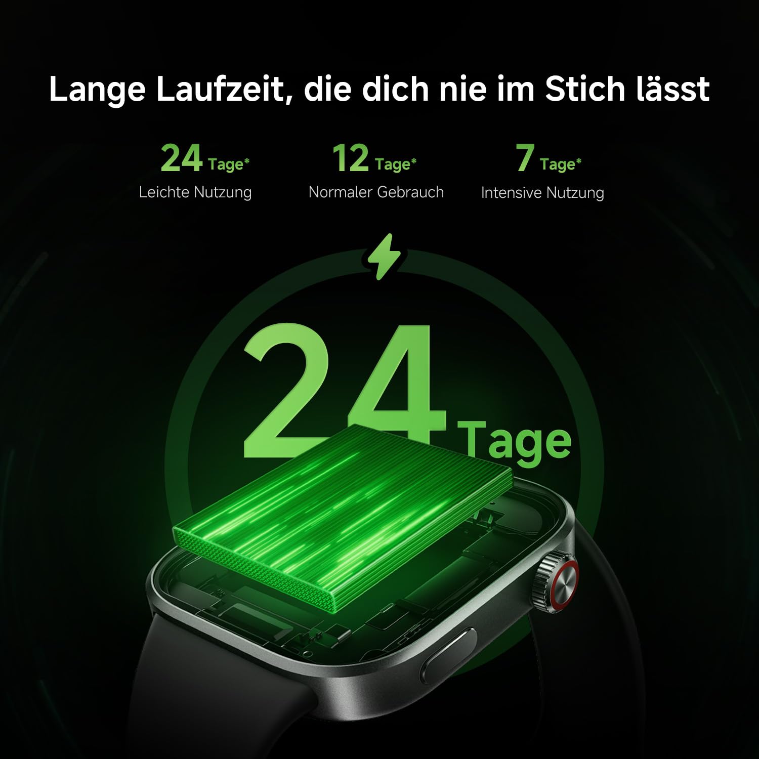 XIAOMI Redmi Watch 6 NFC, Smartwatch für Damen und Herren, 2.07'' AMOLED, Fitnesstracker mit Herzfrequenz-/Schlaf-, 150+ Sportmodi, 24 Tage Akkulaufzeit, 5ATM, GPS, Android&iOS, Black