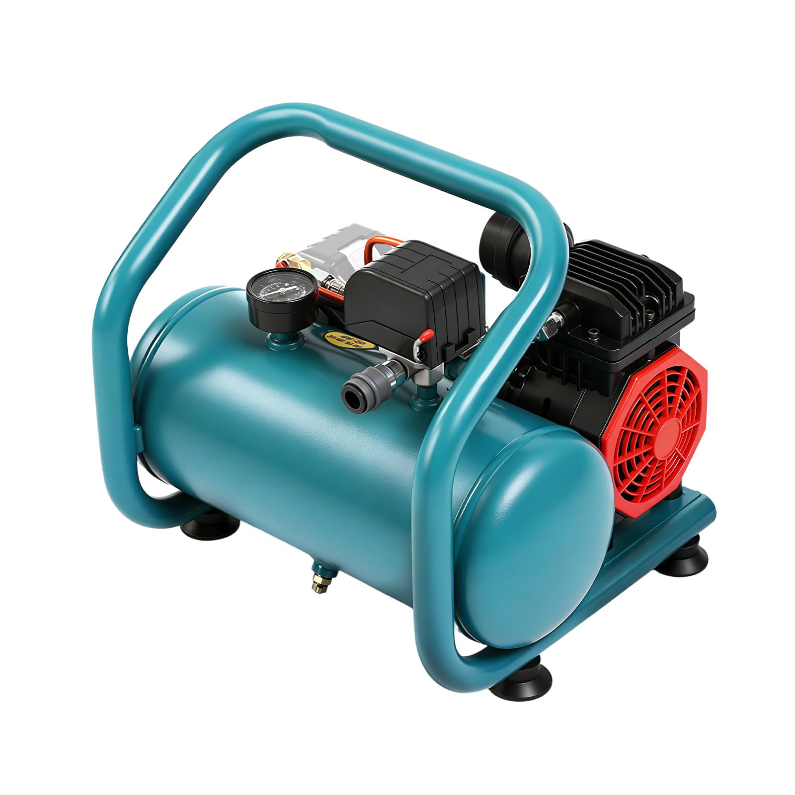 Compresor de Aire Inalámbrico Compatible con Makita 18V, Compresor Portátil 8L 8 Bar con Motor Sin Escobillas, Inflado Rápido para Coche, Moto y Bicicleta (Sin Batería ni Cargador)