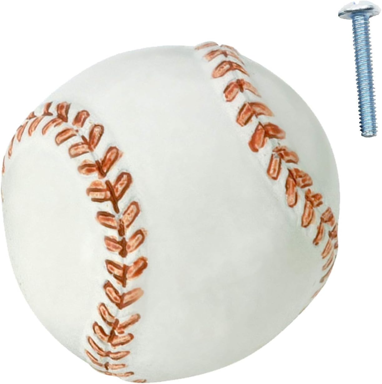 Rok 10 Pack Hardware Go Team Collection Baseball Sport Cabinet Kitchen Home Decor Drawer Door Hardware 1-1/4 Inch Diameter Knob, ROKK43934B