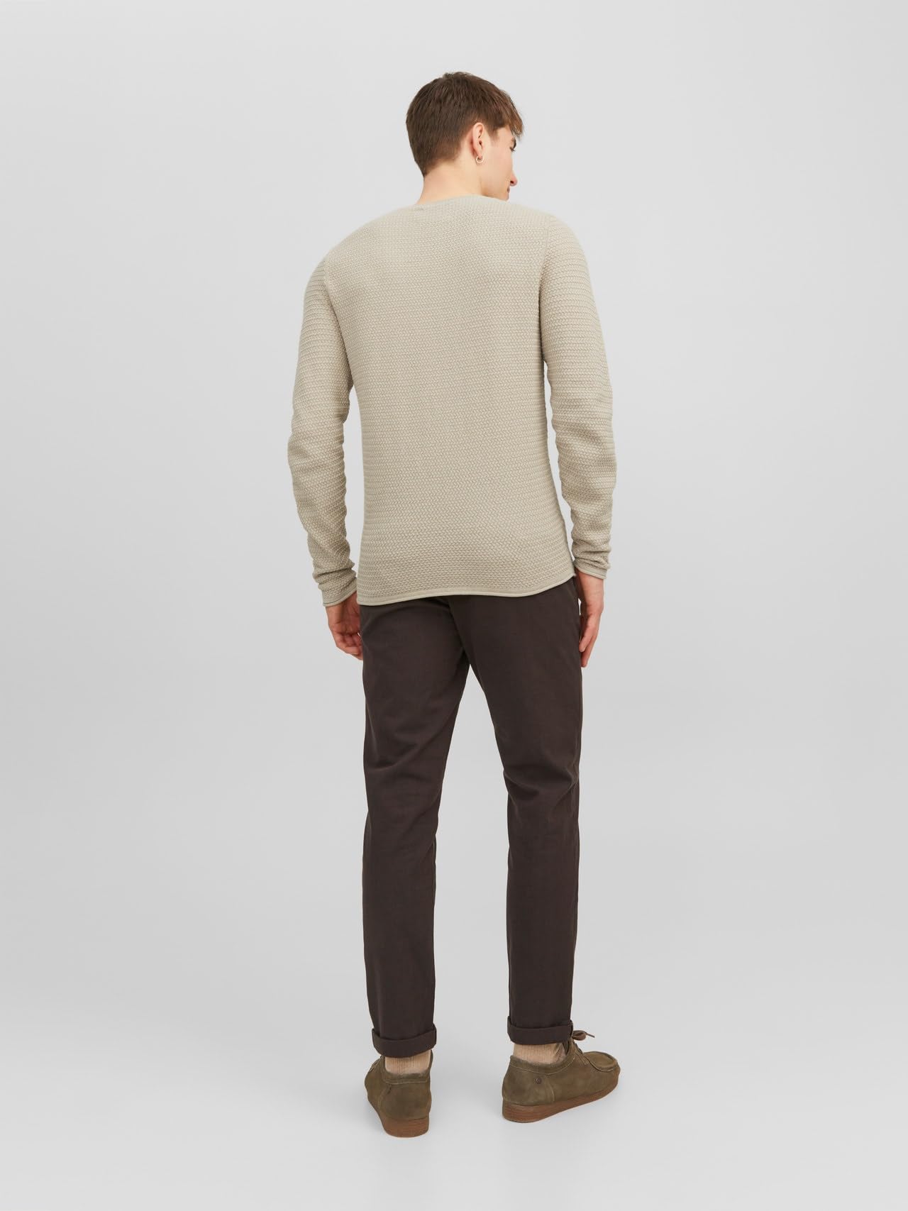 JACK & JONES Male Strickpullover Einfarbig Strickpullover
