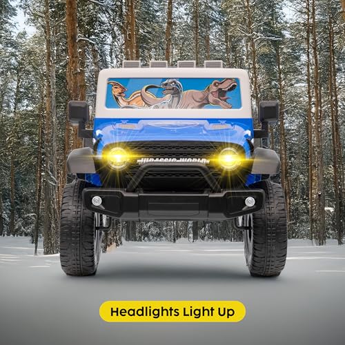 Image of Jurassic - 12V Kids Ride-On Jeep with Rechargeable Battery and LED