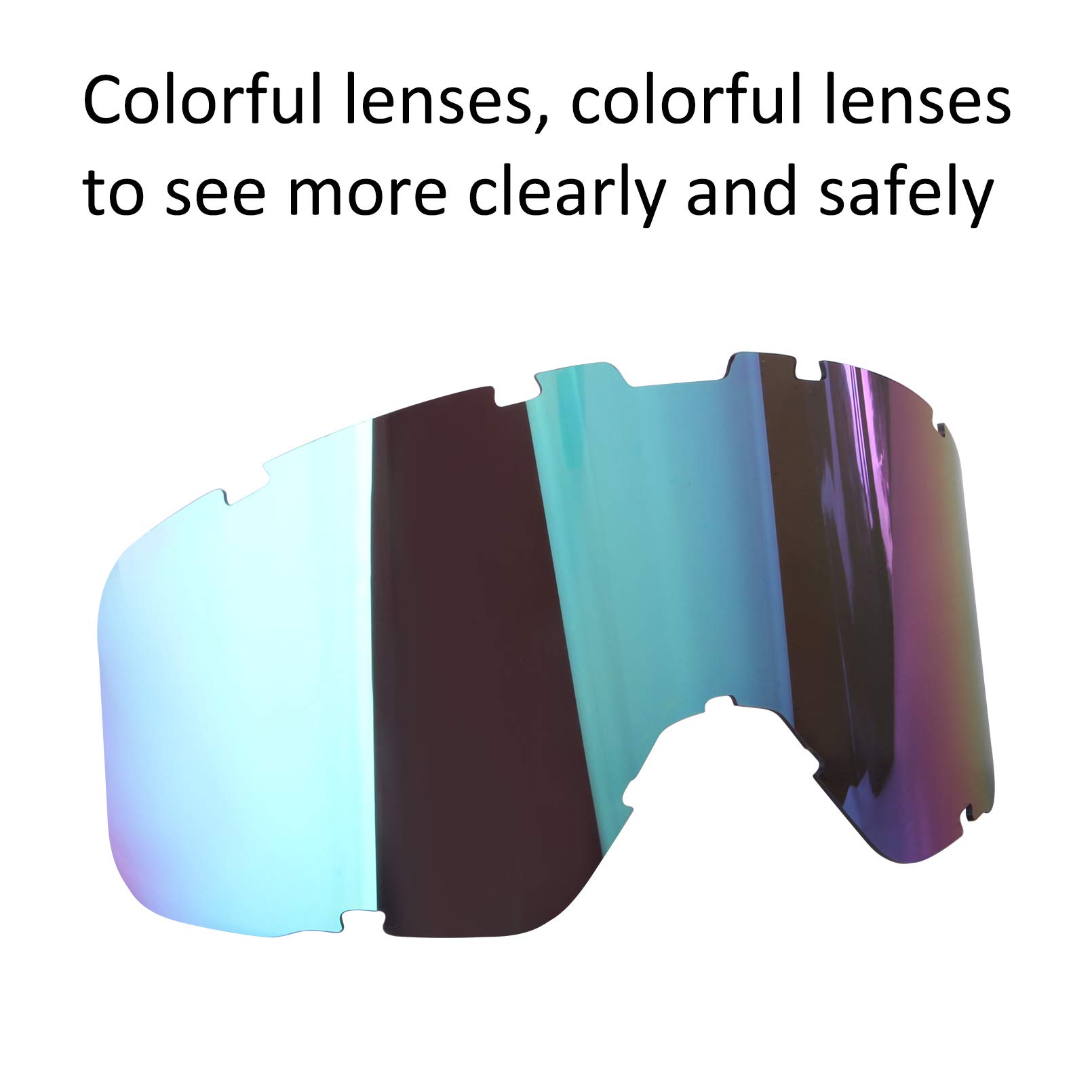 Lunettes de moto ATV pour adultes - Lunettes de motocross - Lunettes de motocross - Lunettes d'équitation - Lunettes de course MX - Lunettes de sport motorisées - Lunettes tout-terrain UV400 -