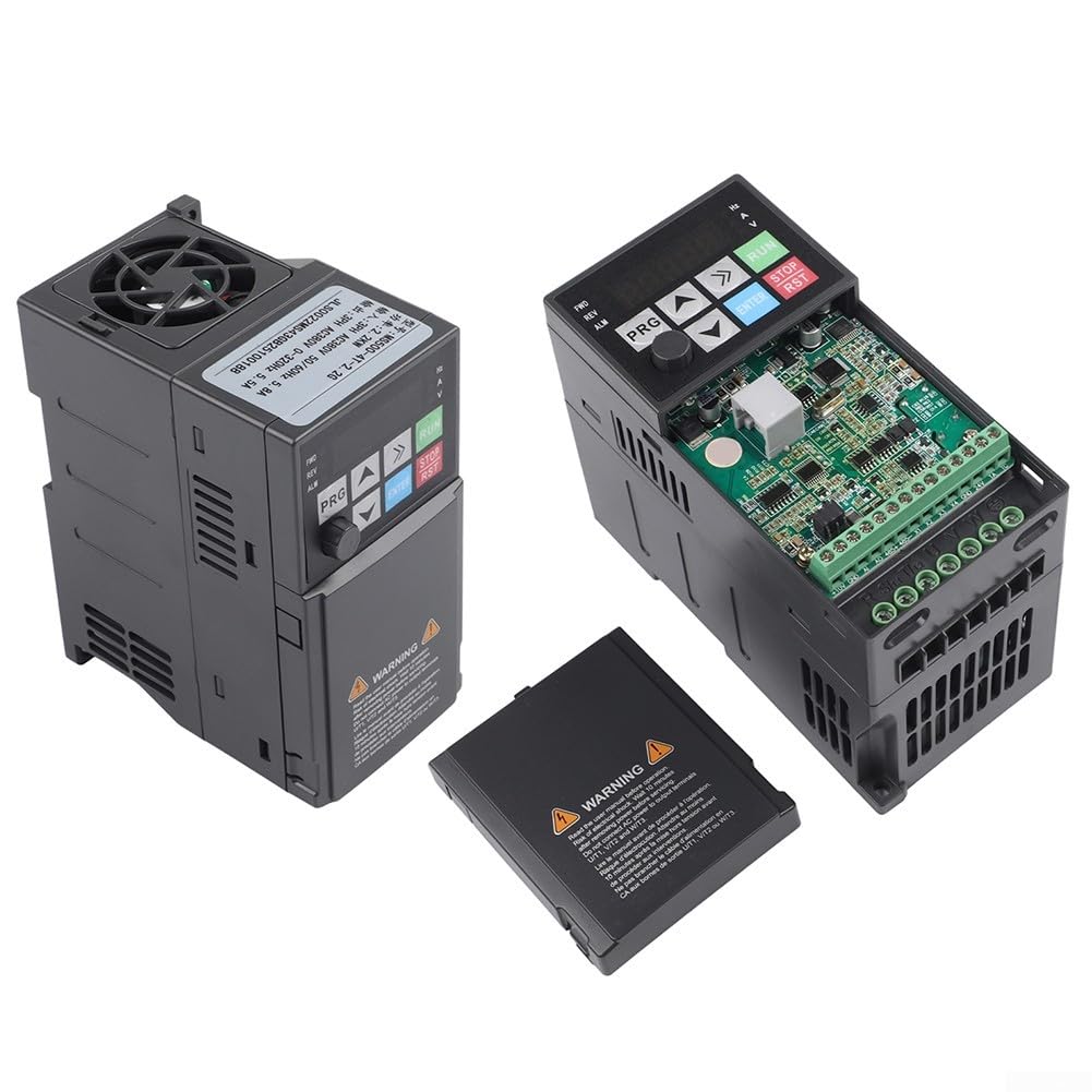 Para variador de frecuencia vfd 2,2 kW 220 V 1 fase a 3 fases – Motor regulador de velocidad con 8 capas de protección y gran disipador de calor para husillo CNC