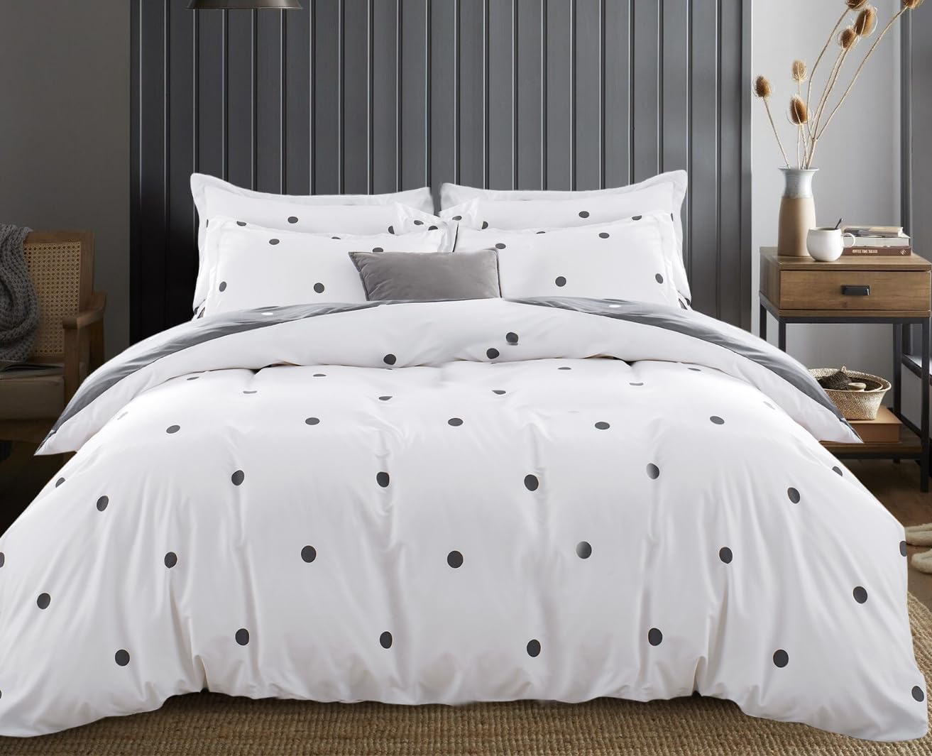 Printed Microfibre Duvet Cover Set Single main image 1