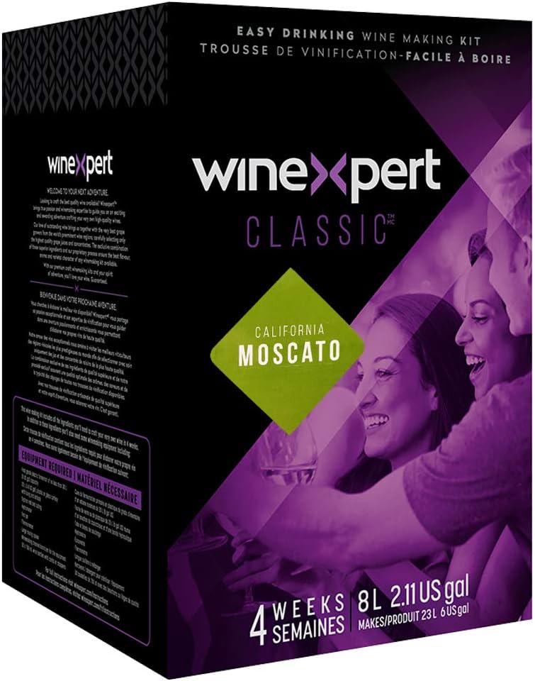 Midwest Homebrewing and Winemaking Supplies-HOZQ8-1597 Winexpert Classic California Moscato 8L Wine Ingredient Kit - Purple