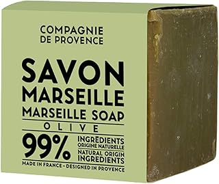 Compagnie de Provence Savon Marseille Olive Soap Cube - 400 grams - Made in France