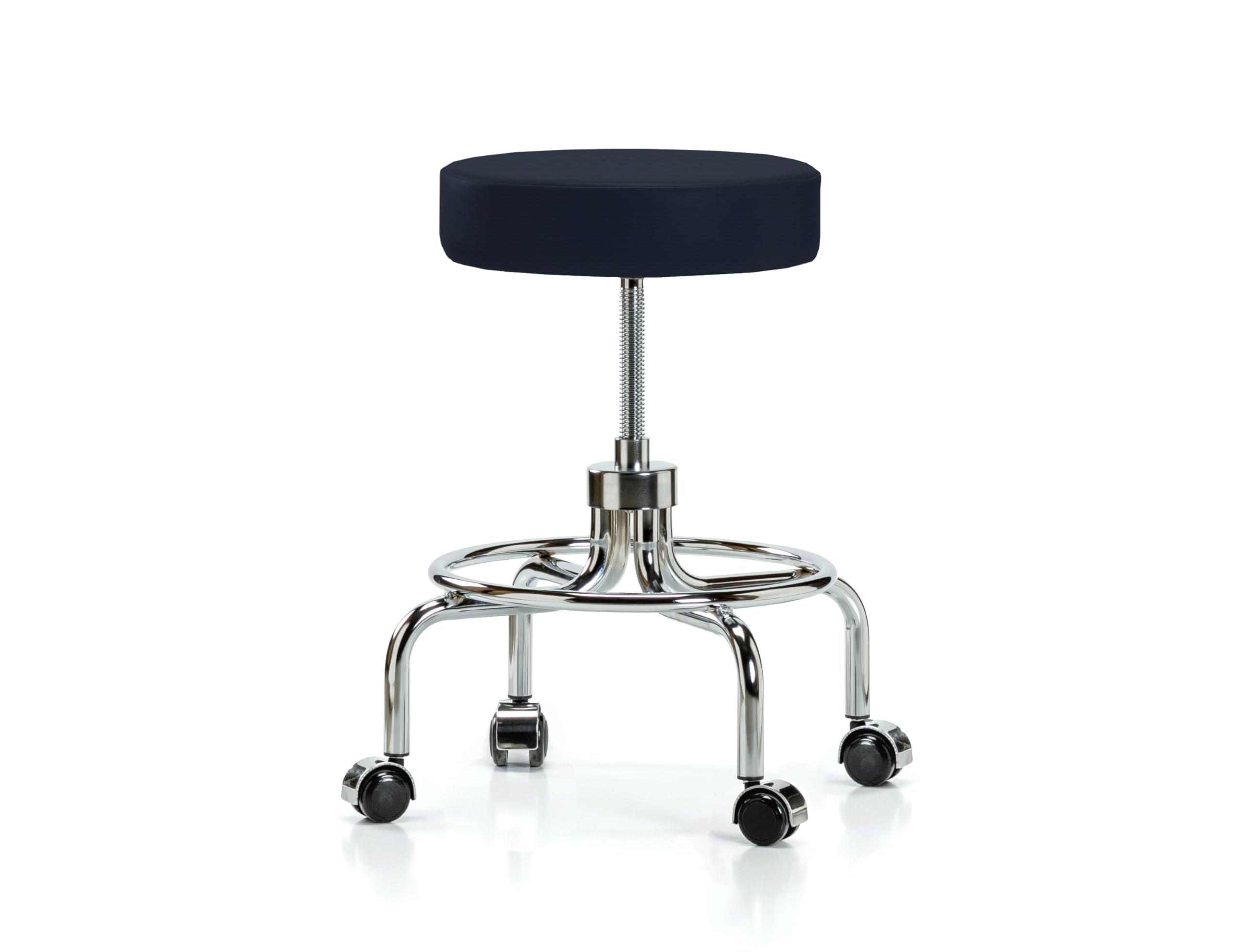 Perch Retro Exam Stool, Casters, 20.5-25.5", Imperial Fabric