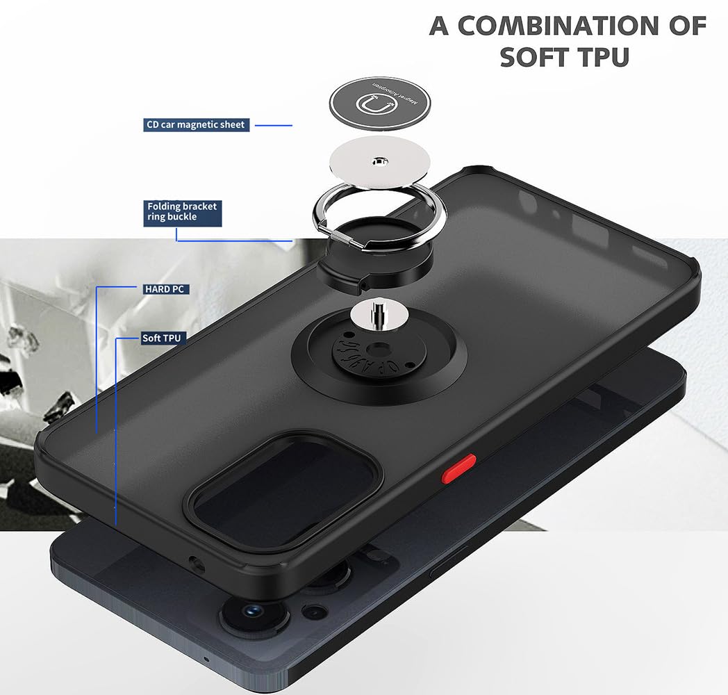 Custodia Silicone Antiurto Custodia Con Anello Per OPPO Reno 8, 8 Pro, 8 Lite - Sottile, Antiurto, Silicone, Con Supporto Reno 10 Pro - Foto 11