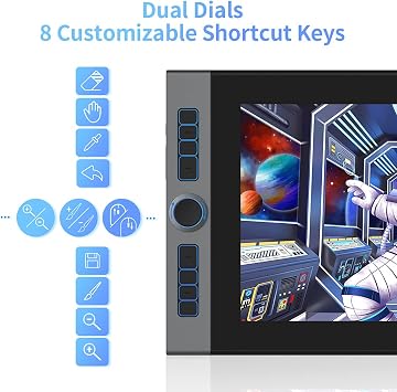 XPPen Artist Pro 16 Graphics Drawing Tablet with 8 Shortcut Keys 15.4 Inches Full-laminated Screen, 99% Adobe RGB Color Gamut, Supports Windows, Mac and Linux