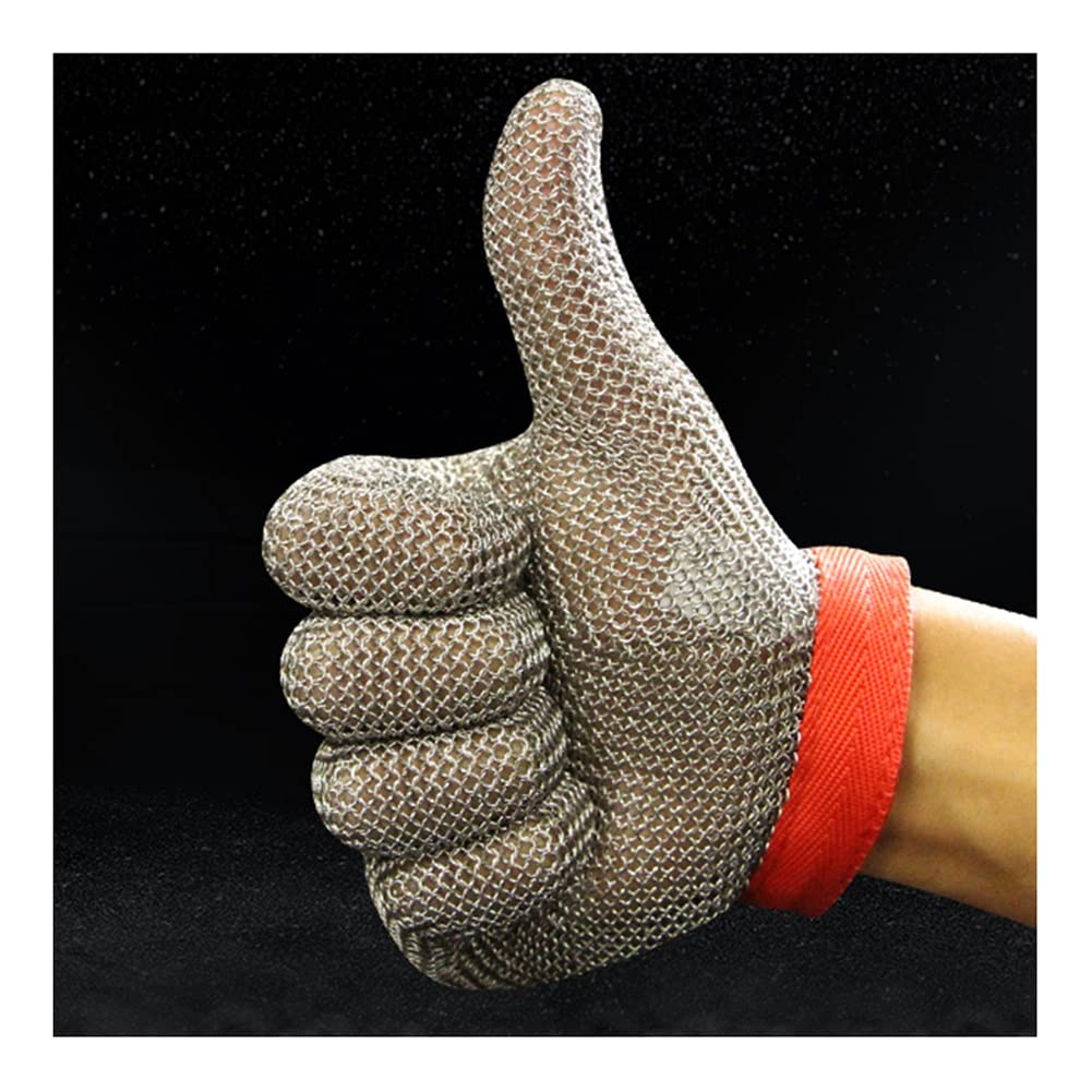 Guantes de Cocina Resistentes al Corte, Guantes de Seguridad de Trabajo de Acero Inoxidable 316, for Herramientas de Seguridad de jardinería (Size : 1pcs/l)