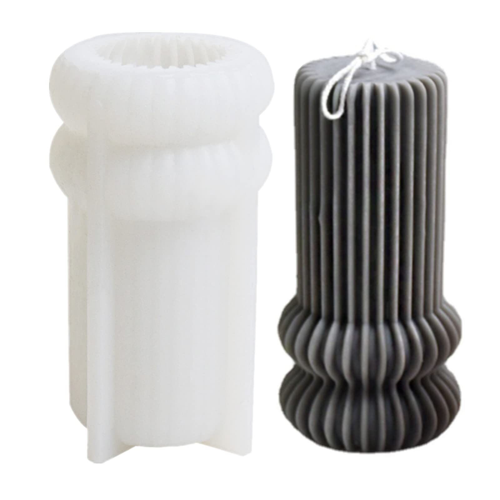 Moule bougie colonne romaine en silicone pour savon et résine