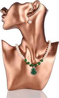 Jewelry Dummy Display Elegant Resin Mannequin Earring Jewelry Display Pendant Necklace Display Stand Holder Bust Model Show Necklace Mannequin 4 Colors Bust Stand (Color : C)