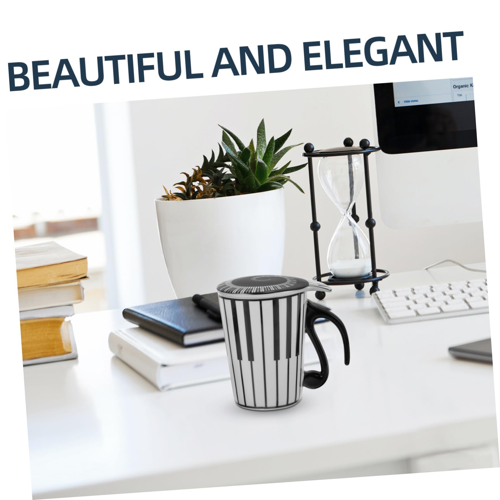 Operitacx 4 Pz Coppa Della Musica Tazza D'acqua Decorativa Tazza Per Bere Acqua Tazza D'acqua Per Uso Quotidiano Delicata Tazza Di Latte Tazza Da Caffè Per Uso Domestico Ceramica