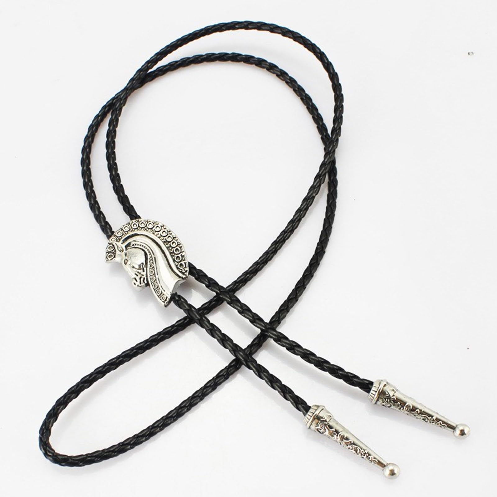 Cravatte da Cowboy, Collana con Cravatta da Cowboy, Ciondolo Forma di Testa Cavallo(A)