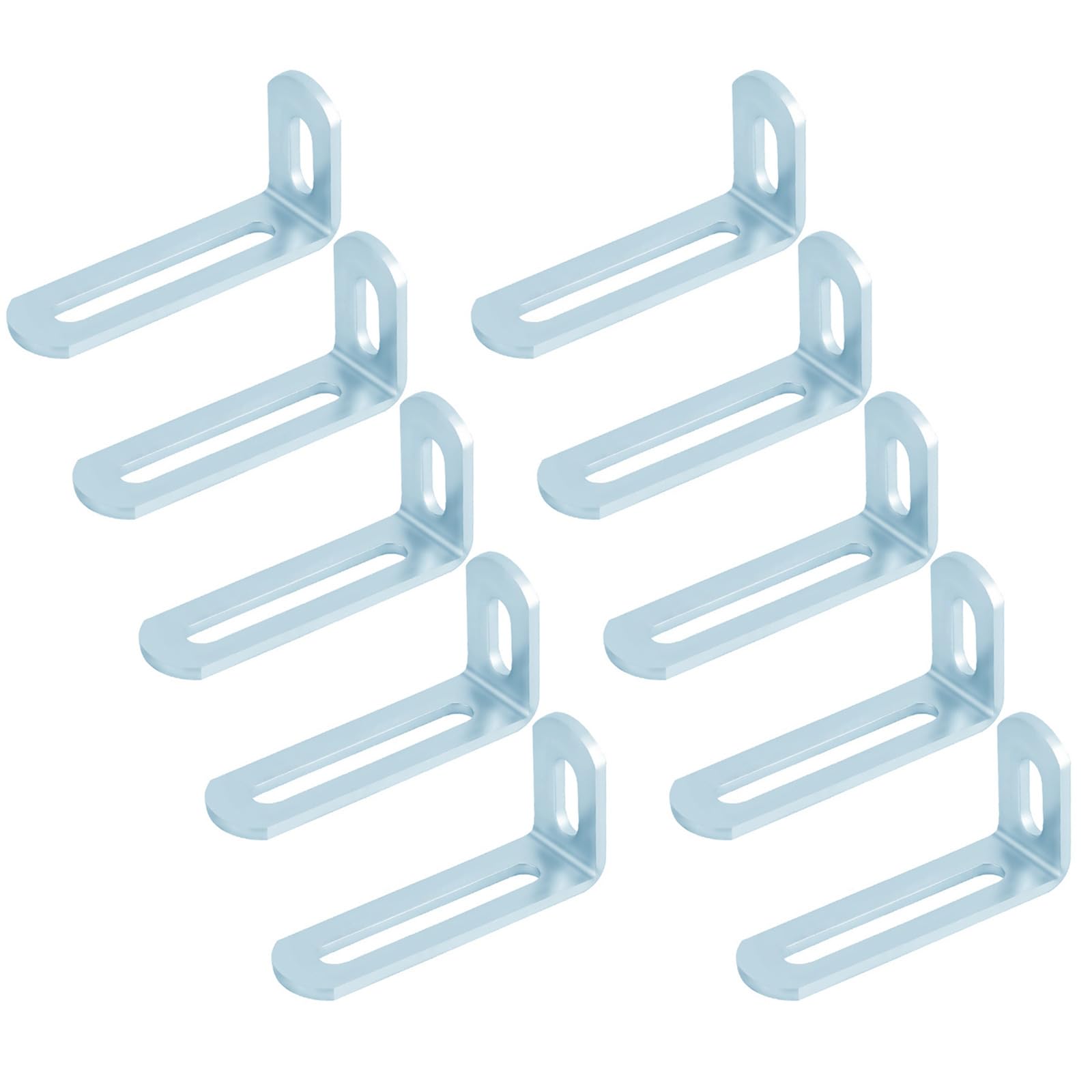 Shyyoulqe Multicolor 10Pcs L Shaped Right Angles Brackets Furniture Connector Quick Install Shelf Brackets For Fixing Furniture, Tables, Chairs Connector Protectors Shelf