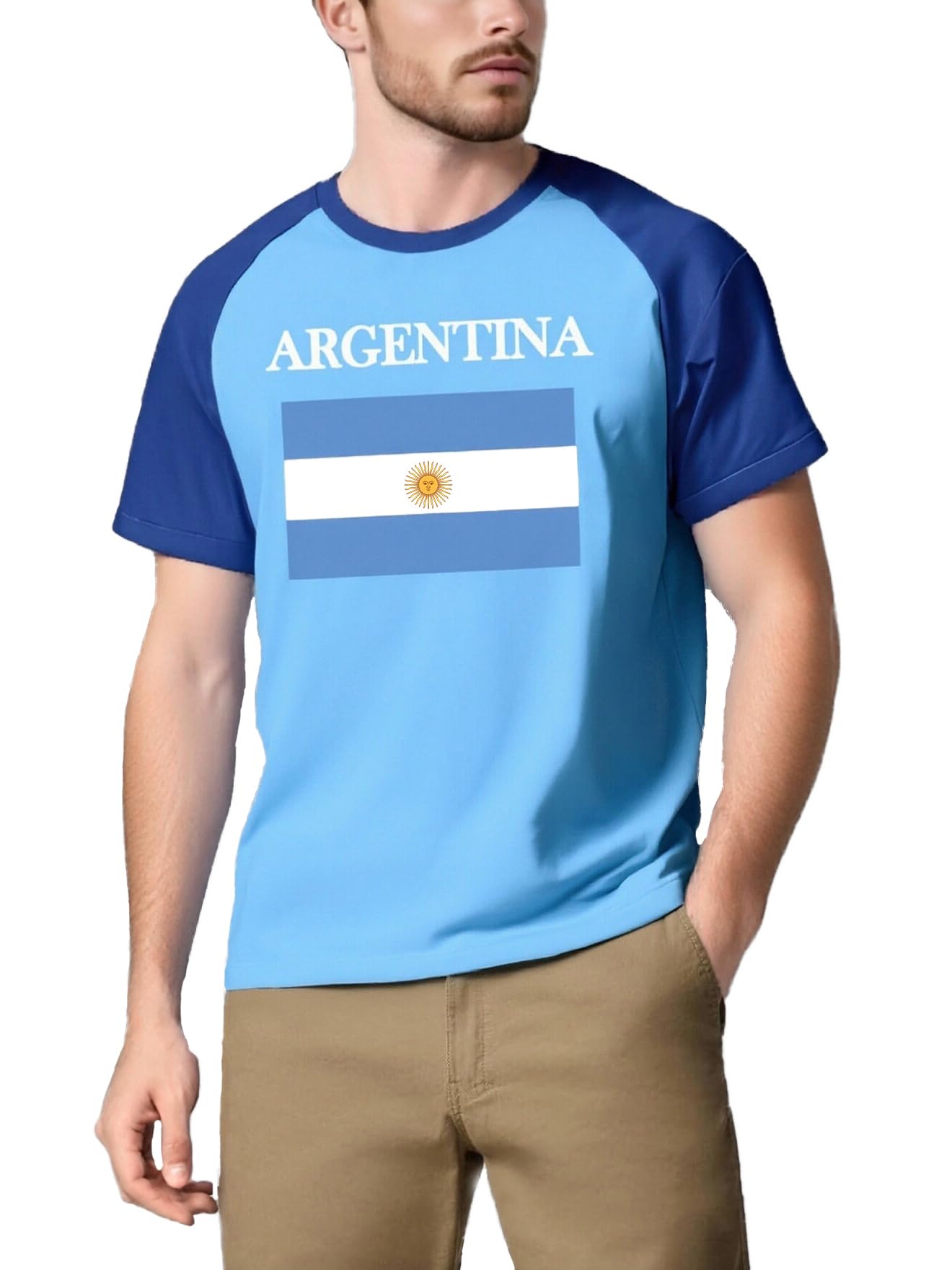 National Flag Shirt Men Soccer Lovers Tee 2026 Soccer Event Fan Soccer Tops Argentina Brazil USA Mexico Canada