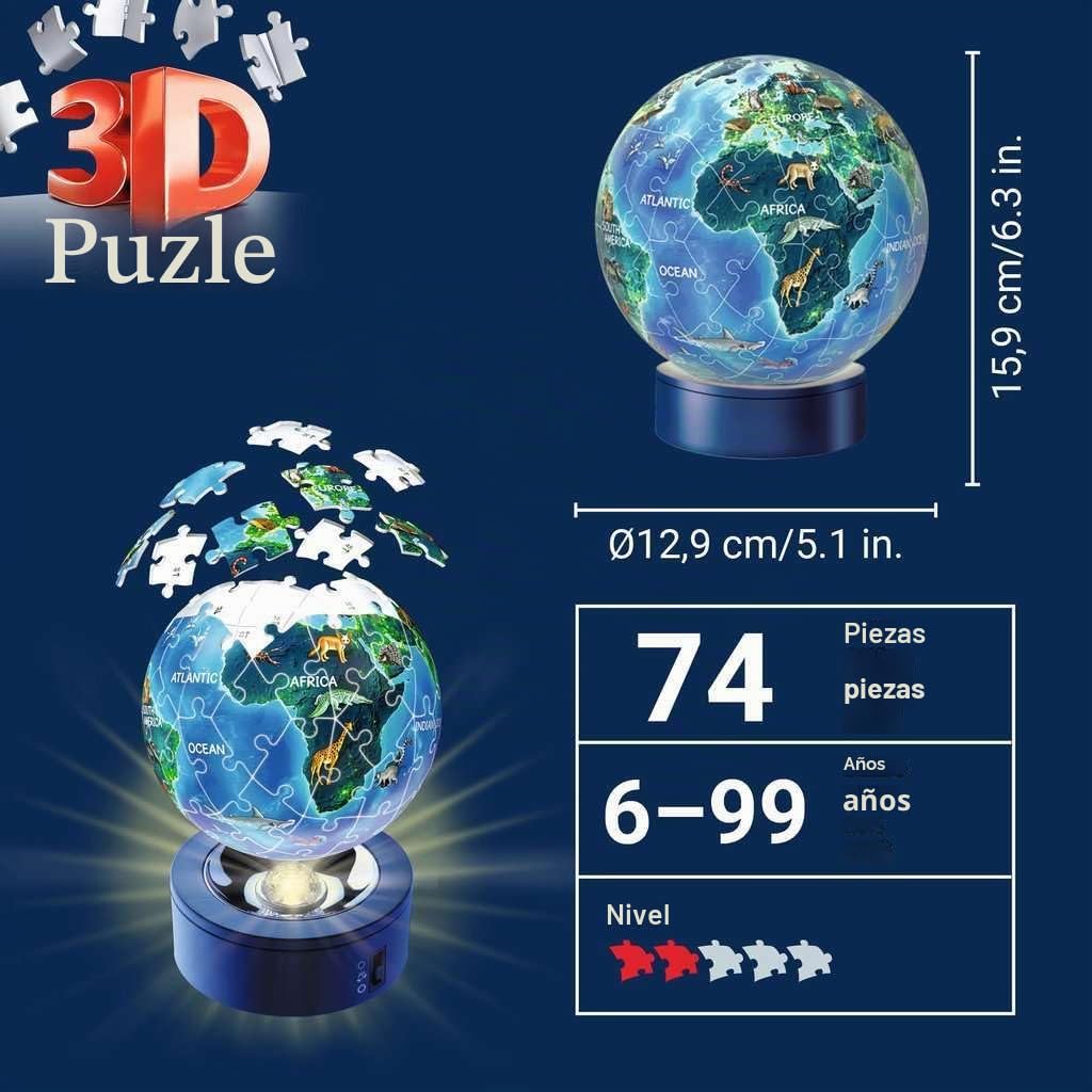 Ravensburger Erwachsenenpuzzle- Tierra en diseño, luz Nocturna. (Ravensburger Spieleverlag 11844) , color, modelo surtido