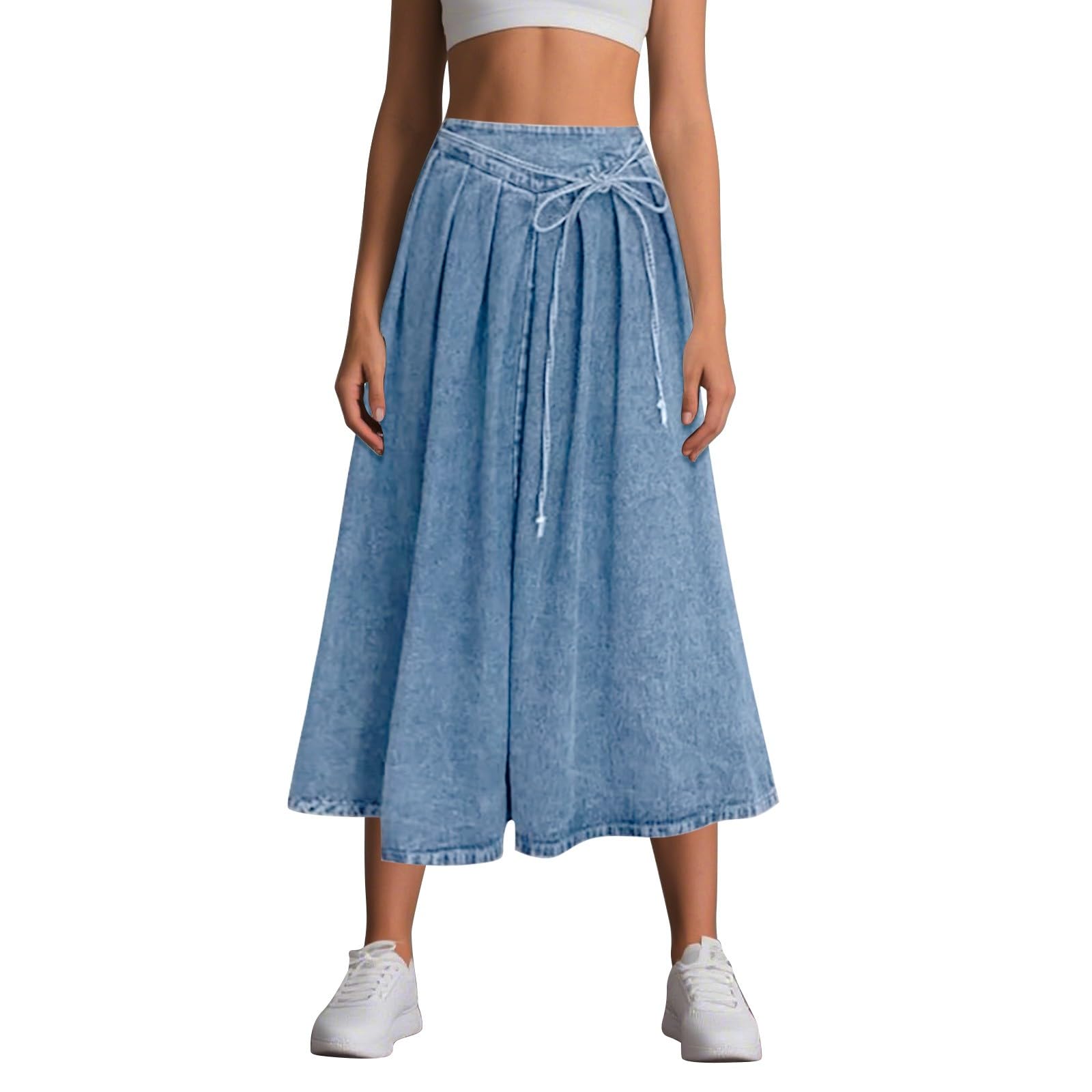 Rock Damen Sommerrock Leicht Und Luftig Plissee Hose Midi Faltenrock Maxirock Jeansrock Knielang Lang Röcke Sommer Tüllrock Outfits Trachtenrock Plisseerock Skort Hosenrock Kurz Jeans