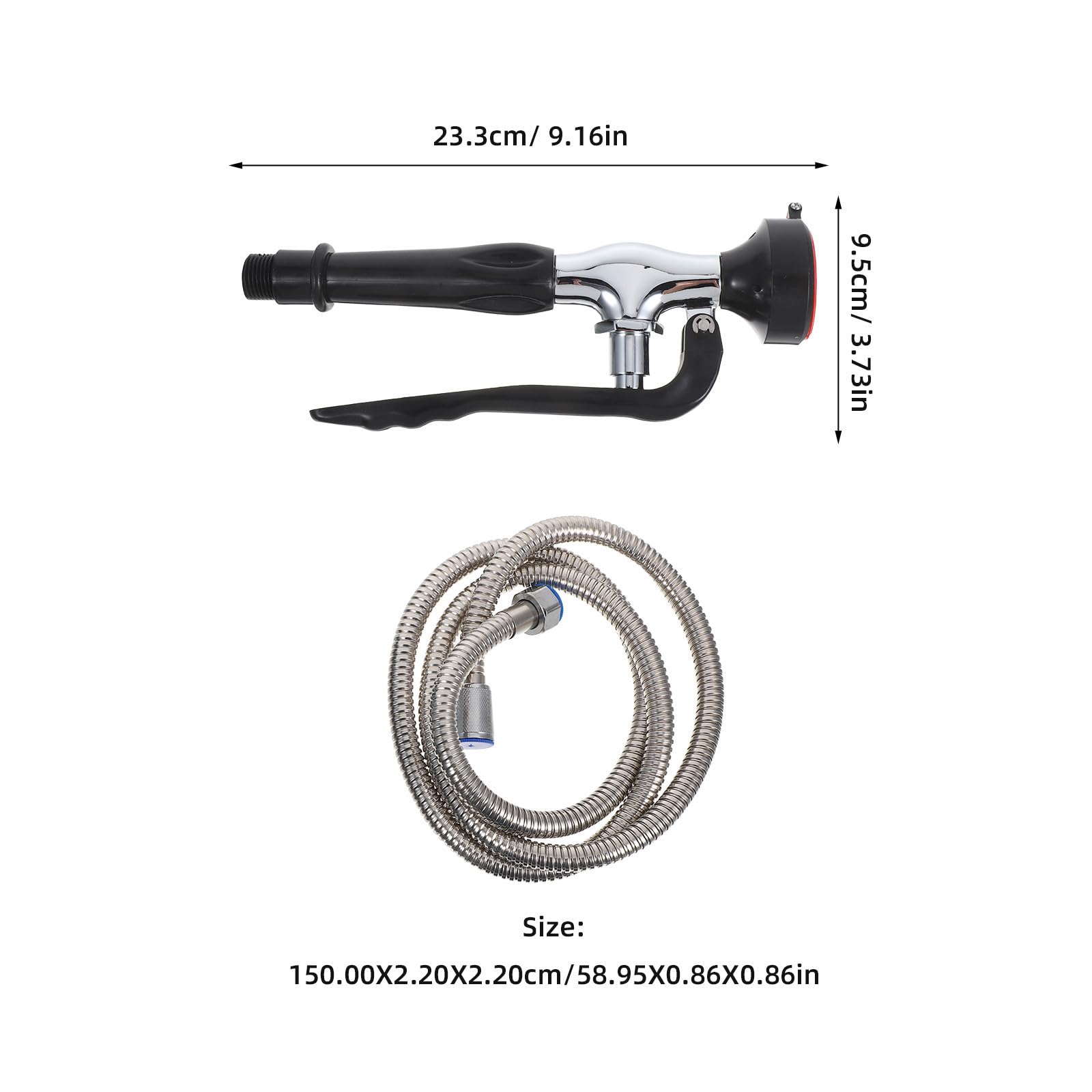 jojofuny Robinet de Lavage Oculaire Portable en Acier Inoxydable avec Pulvérisateur et Tuyau Flexible pour Usage Médical et Chimique Activation Instantanée et Commutation Rapide