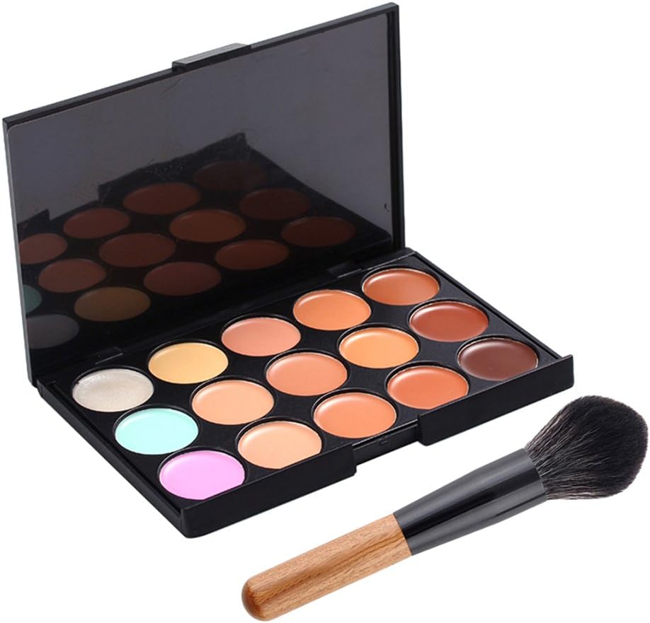 chendongdong FACE CONTOUR 15 Colour Concealer Palette & Travel Makeup Brush
