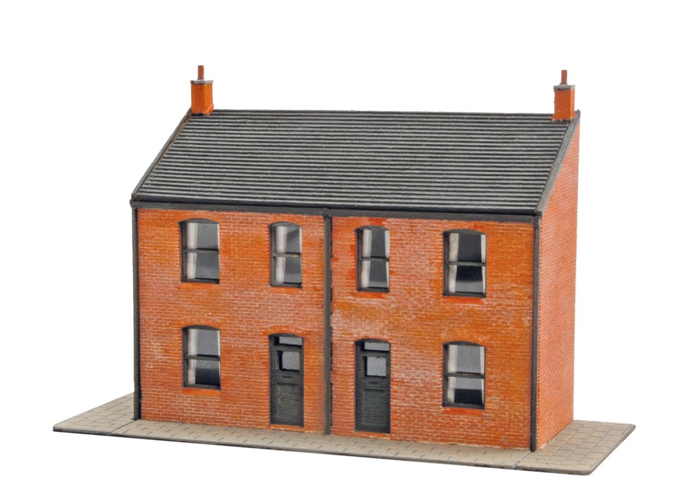 Peco NB306 Lineside Victorian Houses Semi Detached Low Relief Fronts N Gauge