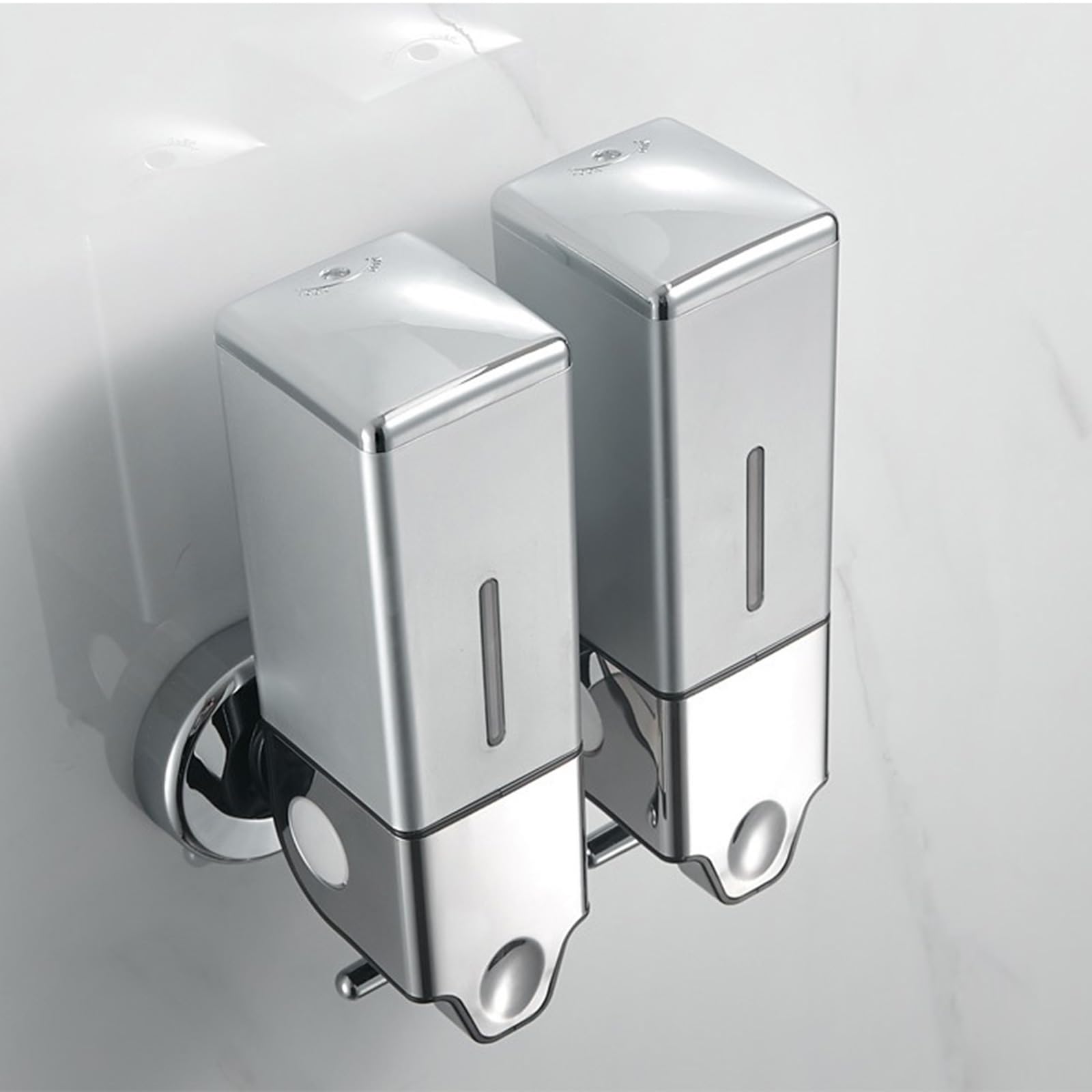 Dispenser di sapone liquido montato a parete, pressato a mano, contenitore per gel doccia singolo/doppio, cucina, bagno, bottiglia di hotel, dispenser di sapone liquido per bagno