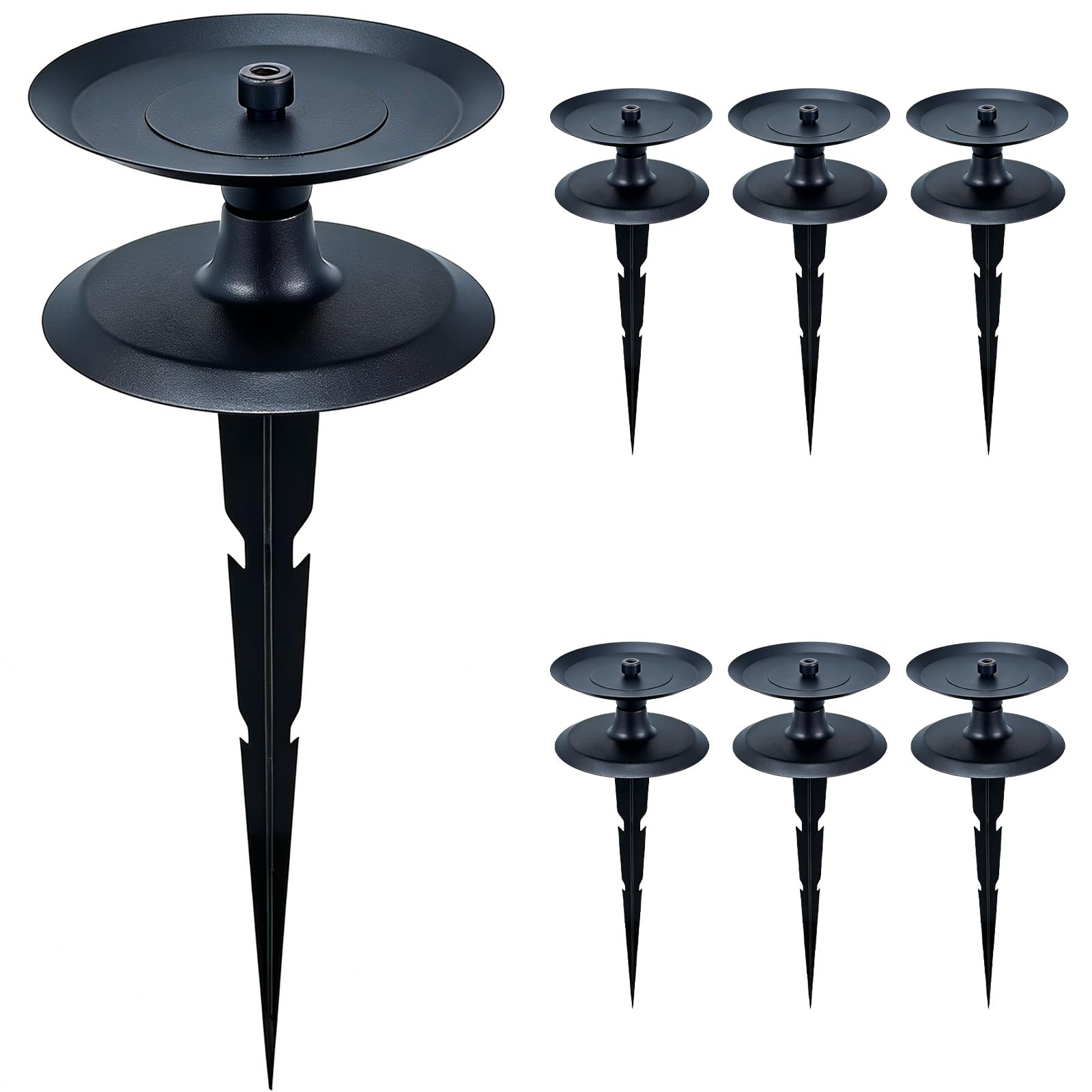 JMBay 6 estacas de guía de manguera de jardín, estaca de metal puro resistente, guías de manguera para decoración de jardín, estaca de manguera de jardín recubierta a prueba de óxido para patio
