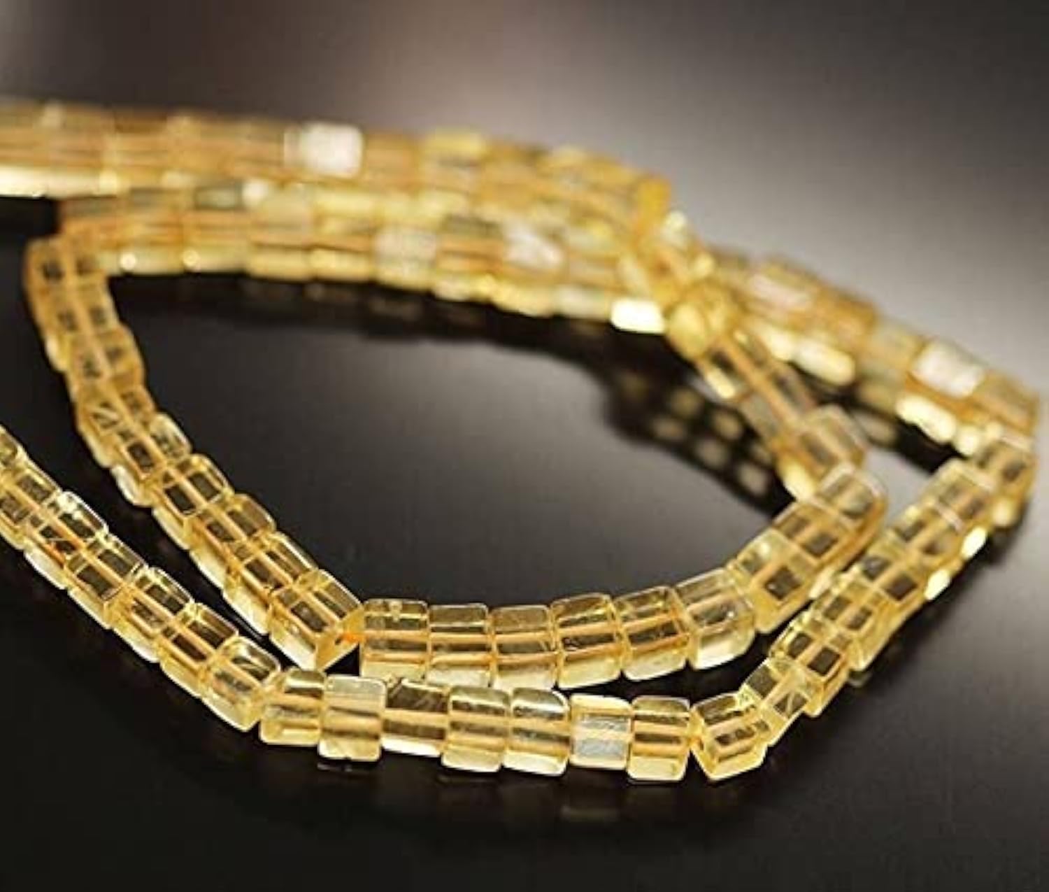 Citrine dorée perles de craft 16 pouces LKBEADS cubiques lisses