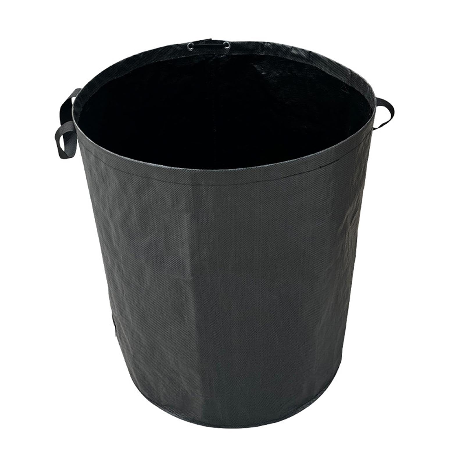 Sac à Déchets de Jardin Réutilisable Sac de Feuilles de Jardin Panier à Feuilles Pliable Sac à Herbe en Tissu Tissé avec Poignées Pliable et Facile à, Noir 500L