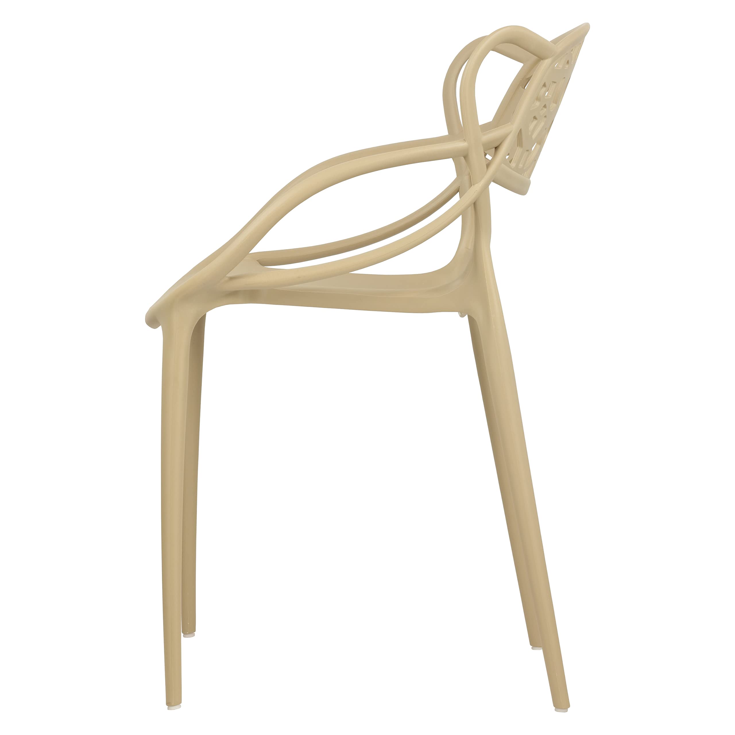 Totò Piccinni Sedia INFINITY TIMBER in Polipropilene Moderna Design Impilabile (Sabbia, 2)