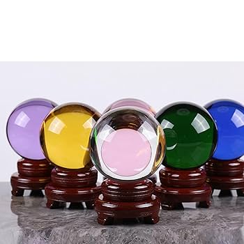 Amazon.co.jp: クリスタルボール 木台座付き 水晶玉 大きい