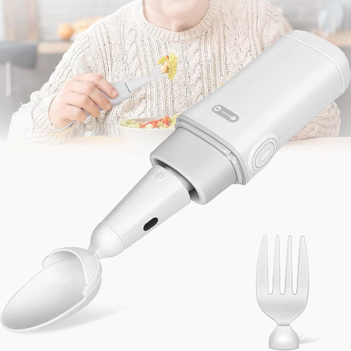 Cuchara para El Temblor de Manos, Ayuda para La Artritis, Ayuda para Comer Anti-Temblores para Personas Mayores Discapacitadas, para Discapacitados y Personas Que Sufren de Artritis