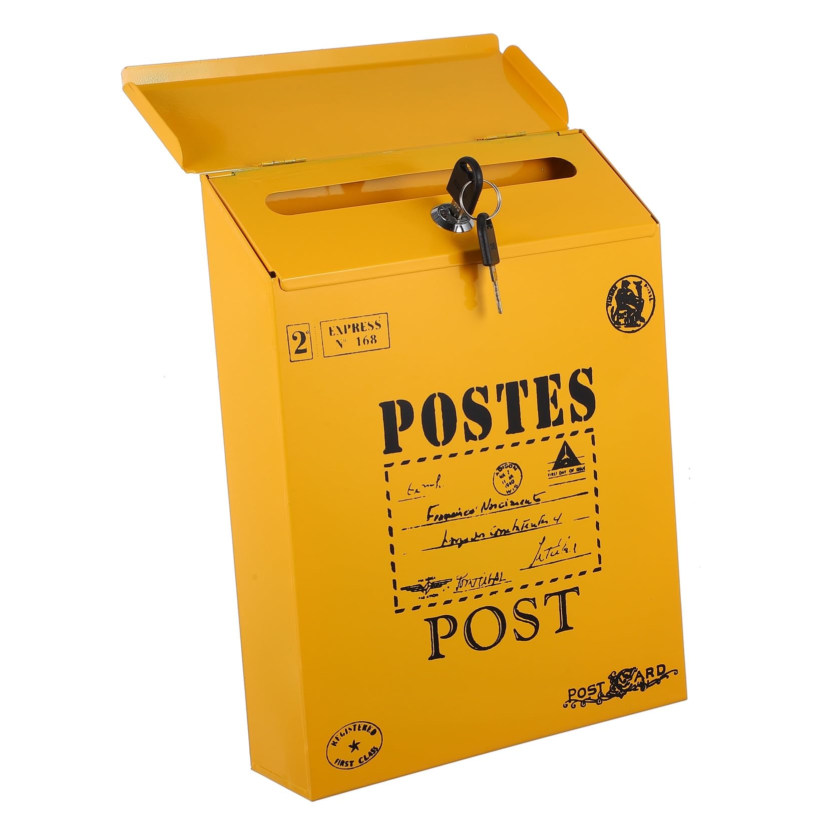 Boîte aux lettres en fer solide SEWACC de qualité supérieure avec serrure murale renforcée