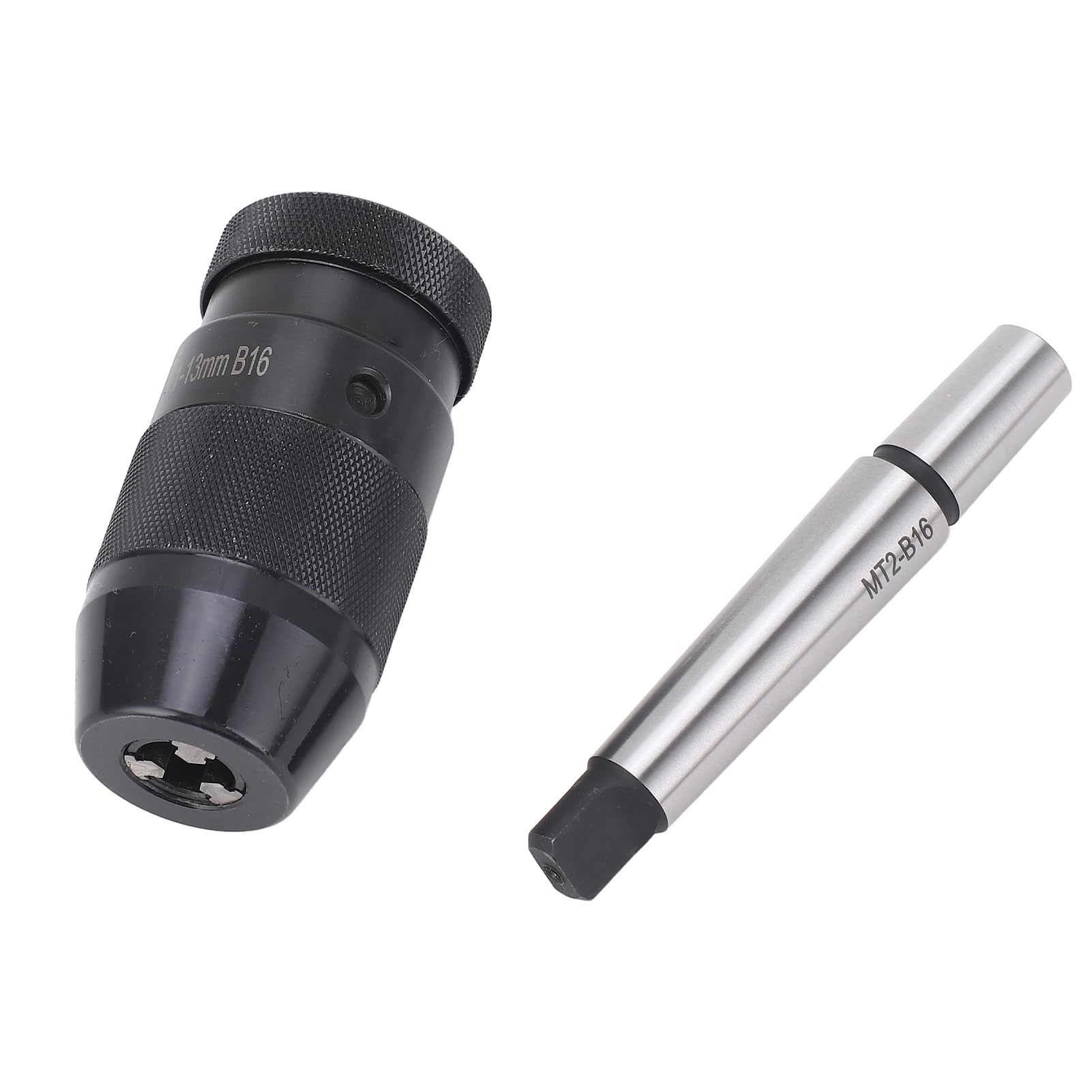 Mandrino portapunta auto-serrante senza chiave da 1 a 13 mm, mandrino autoserrante con prolunga MT2 B16 per torni, macchine perforatrici e attrezzature di fresatura, in acciaio ad