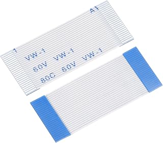 QUARKZMAN Flexible Flat Ribbon Cable, 24Pin 0.5mm Pitch 30mm FPC FFC Cable Flexible Flat Cable for LCD TV Car Audio DVD Player Audio System Computer Module, 10 Pieces (Type A)