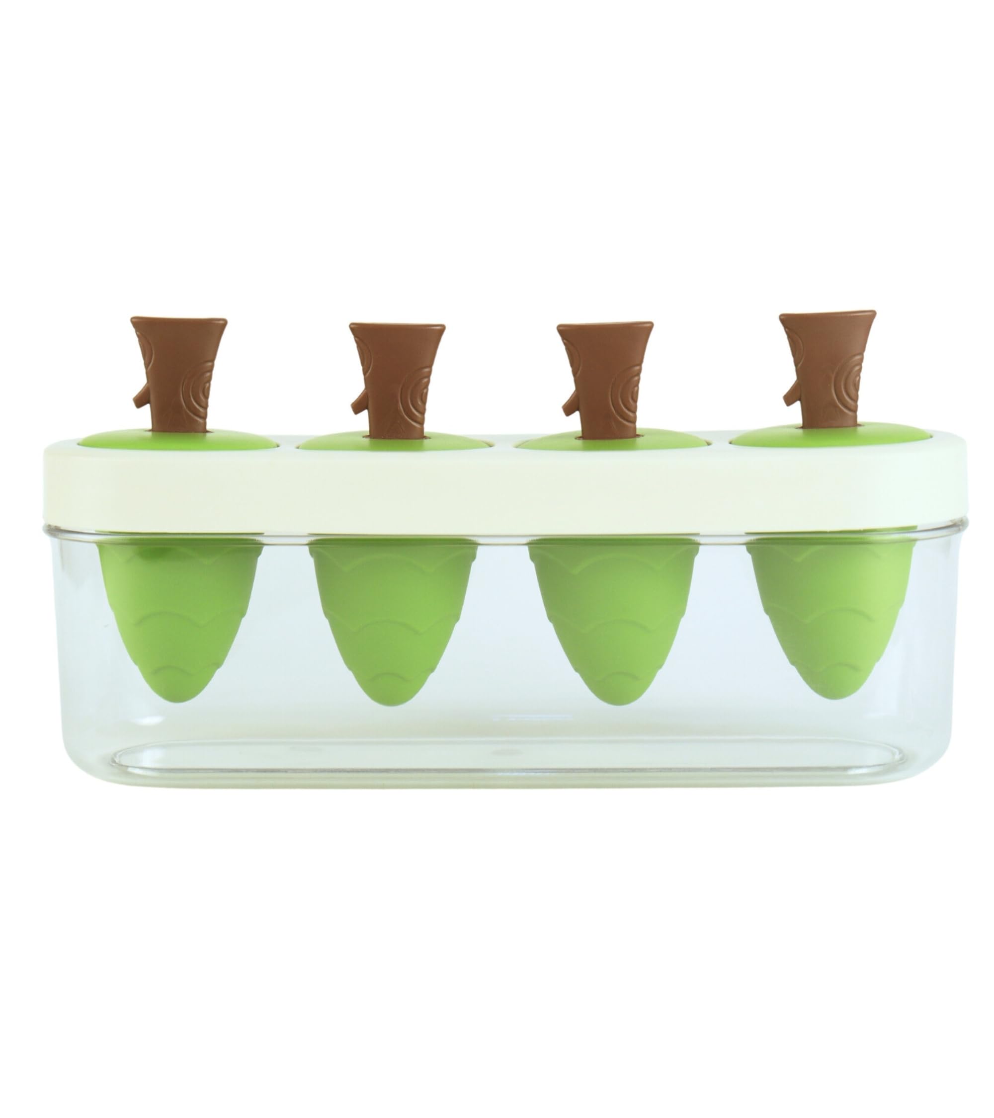 Premsons® Popsicle & Ice Cube Mould Set – Reusable Silicone Ice Cream Tray for Homemade Popsicles – Fun & Easy Ice Lolly Makers for Kids & Adults – Green Tree Design