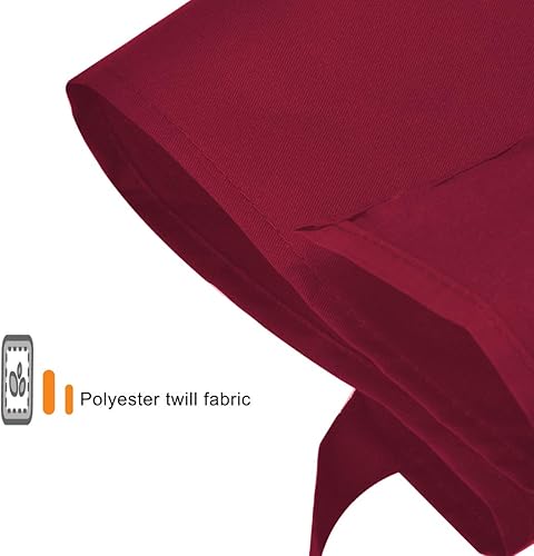 Miniatura 6 de Total de 15 delantales con peto, color rojo oscuro, liso, para mujeres, hombres y adultos, con 2 bolsillos frontales, delantal de cocina para