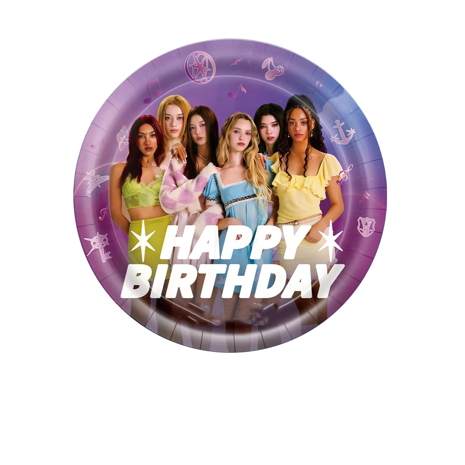 Katseye Birthday Decorations , Katseye Merch Banner Plates Cups Kit Decor