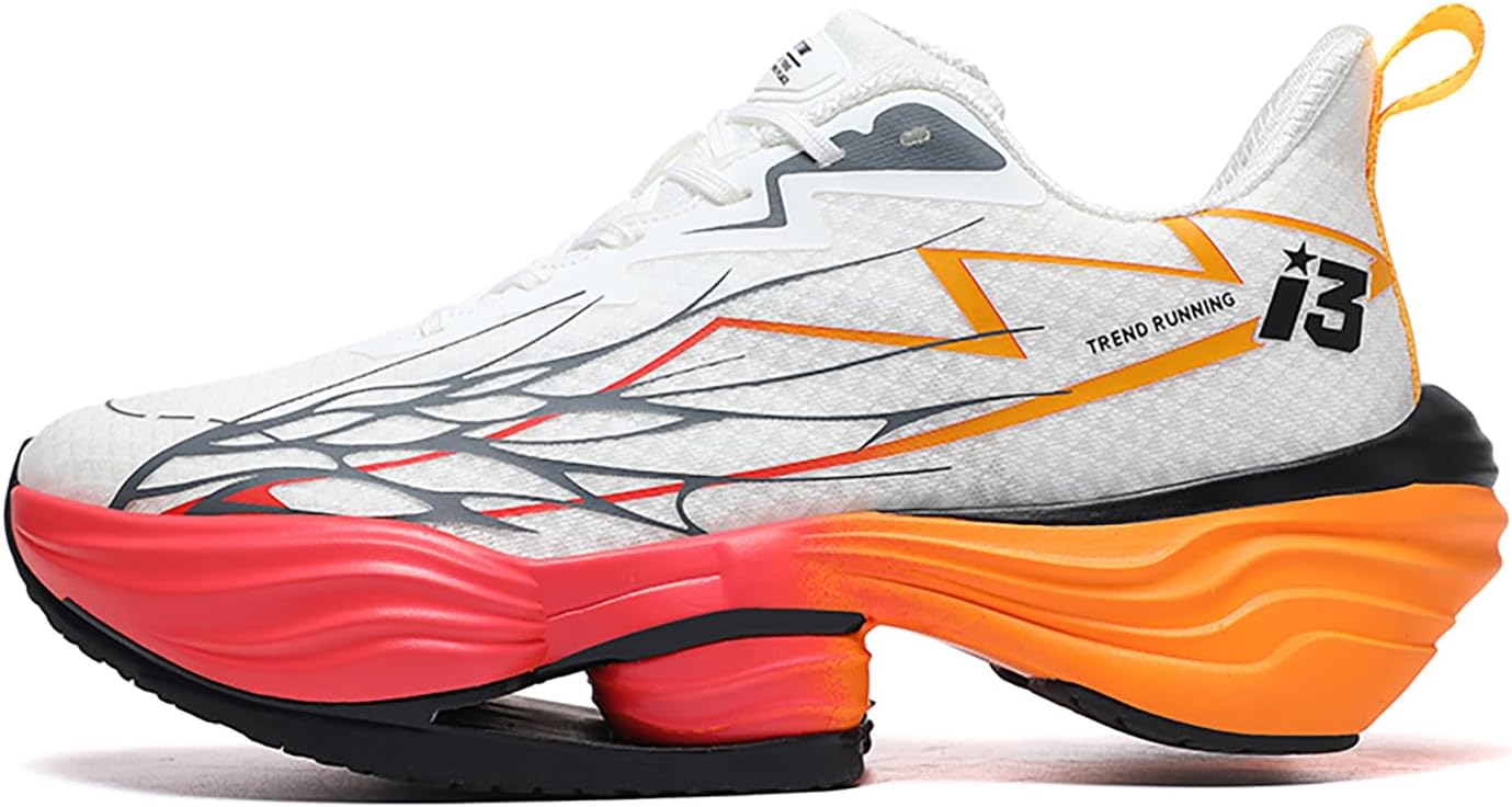 Fashion Breathable Women's Sports Road Running Shoes, Platforn Chunky Sneakers for Men Walking Footwear