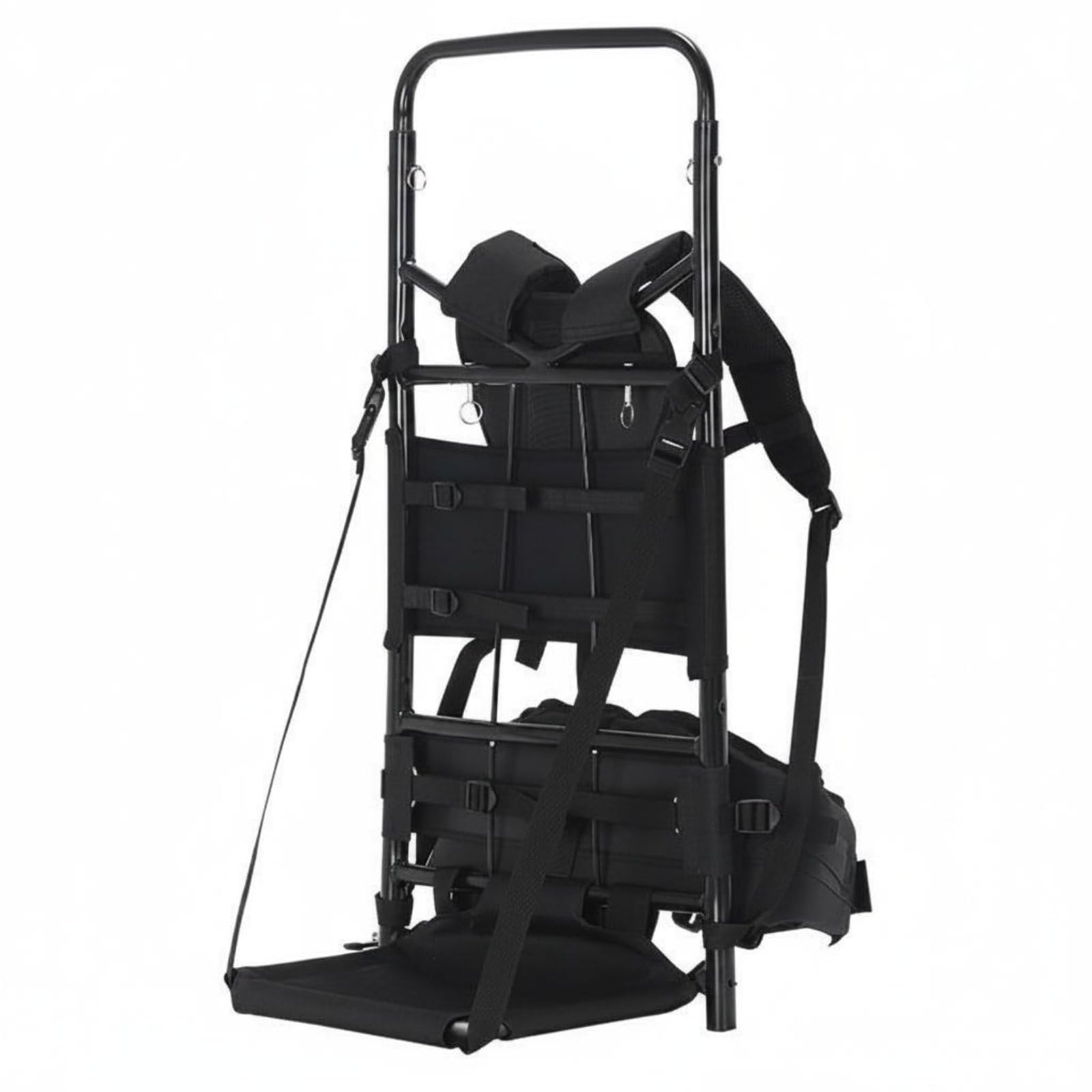 Gralara Mochila de Carga con Armazón de Aluminio Soporte Portabebés Emergencia Portátil Camilla Evacuación para Rescatistas, Senderismo, Campamento